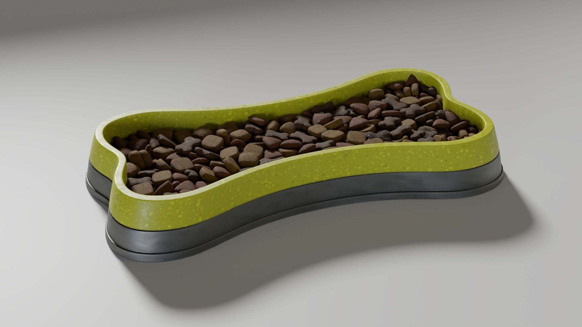 Dog bowl shaped 04 3D model_8