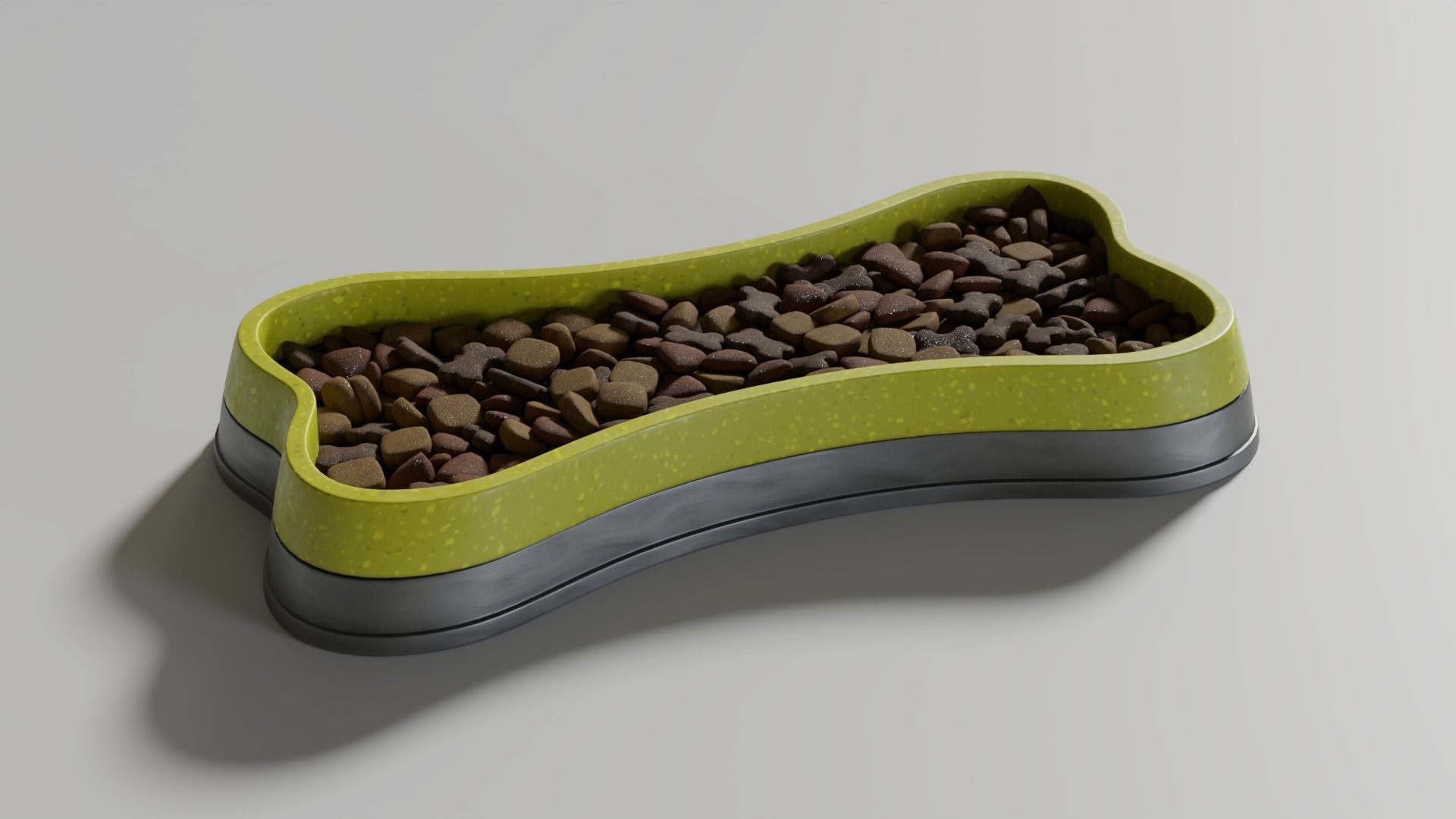 Dog bowl shaped 04 3D model_9