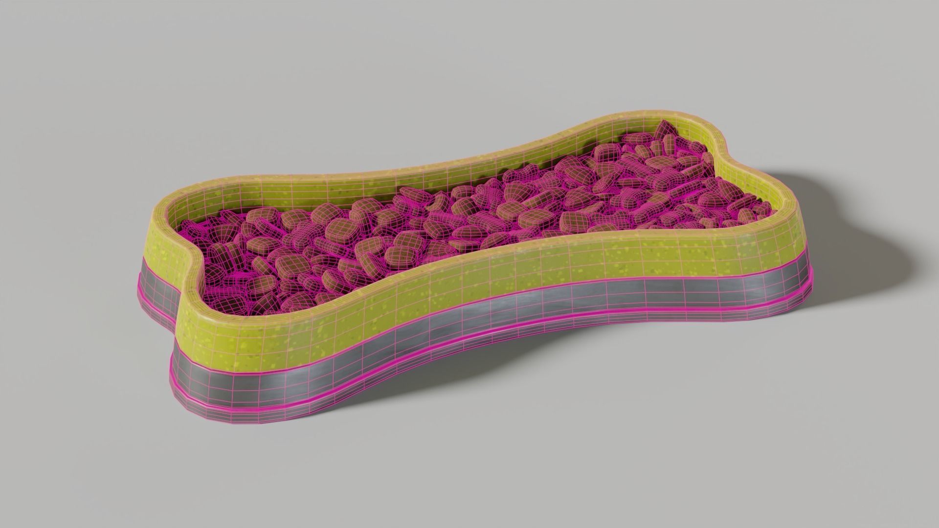 Dog bowl shaped 04 3D model_5