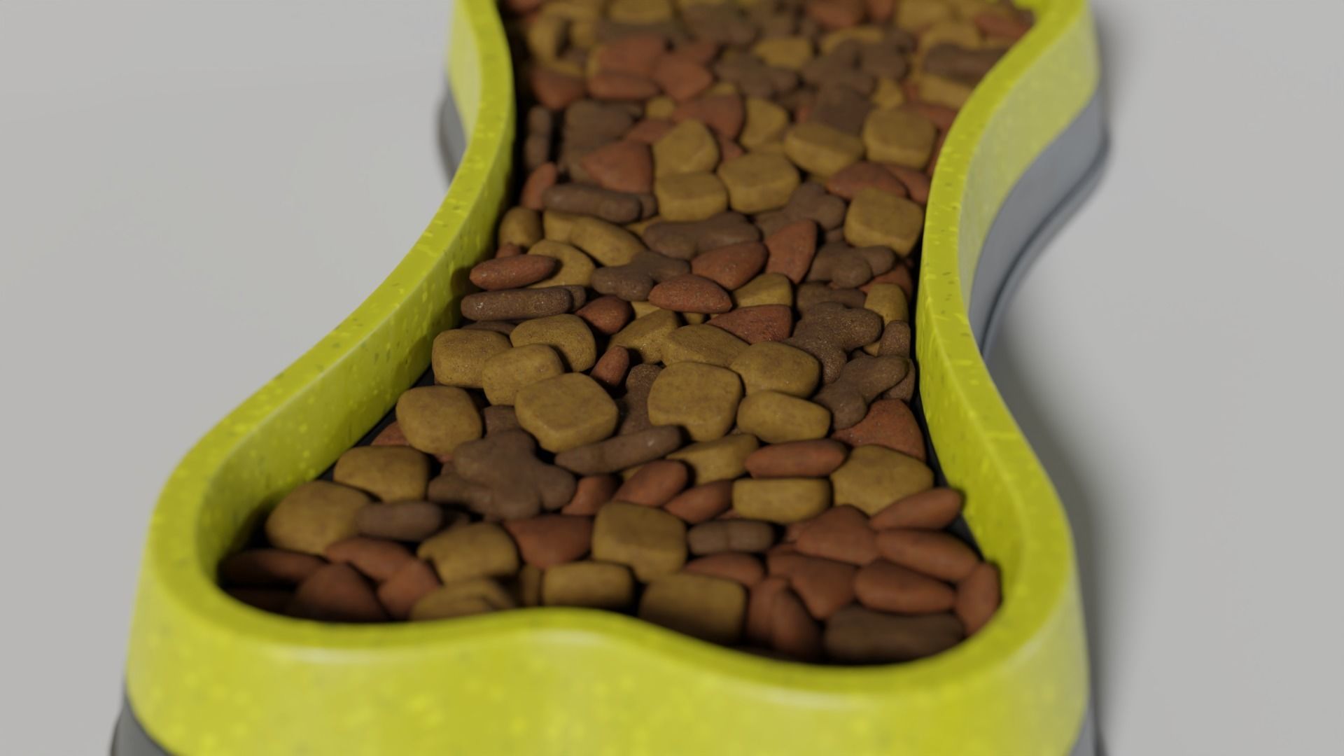 Dog bowl shaped 04 3D model_7