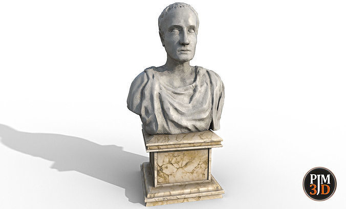 Ancient Roman Statue Low-poly 3D model