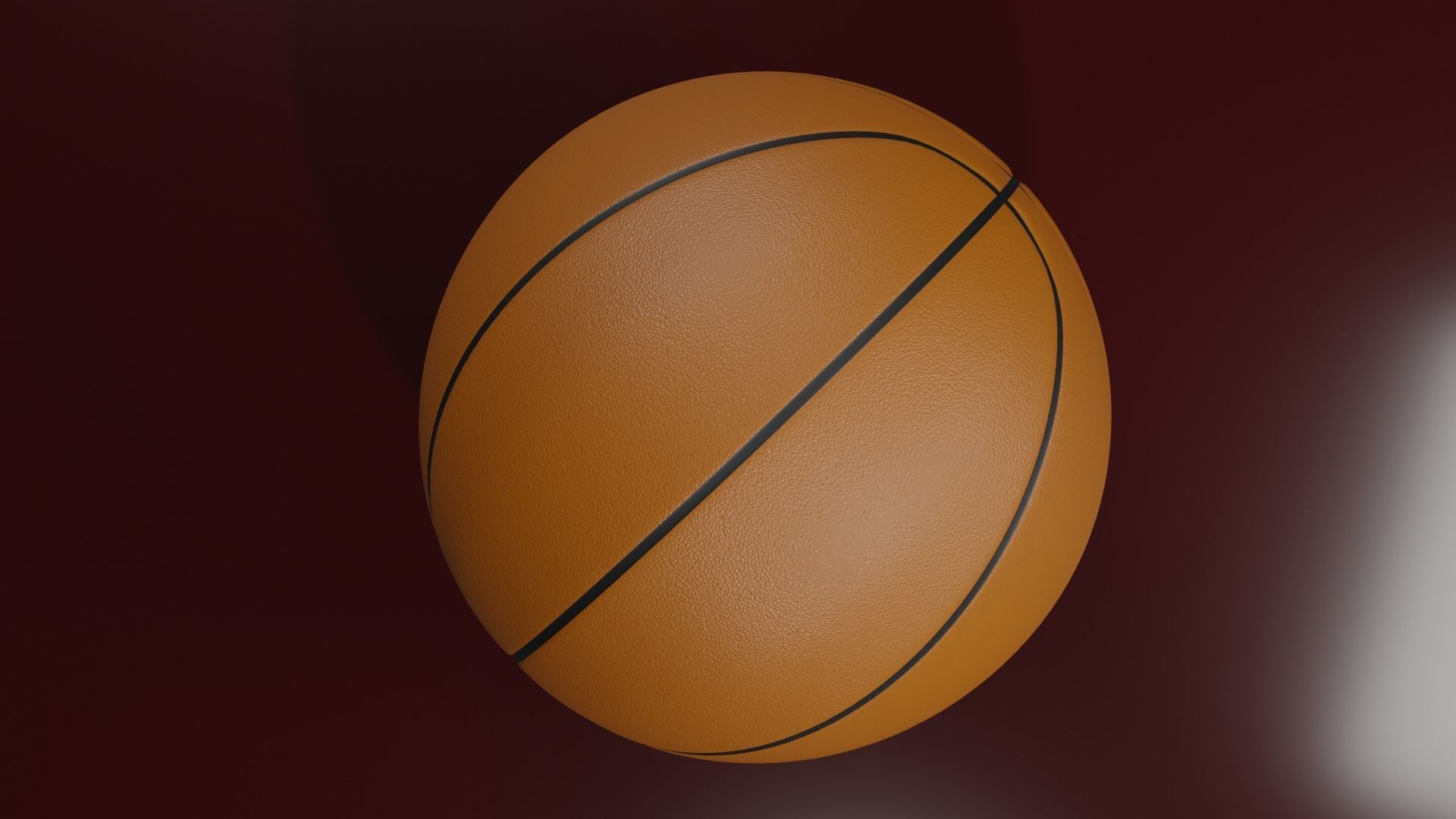 Basketball low-poly Low-poly 3D model_3