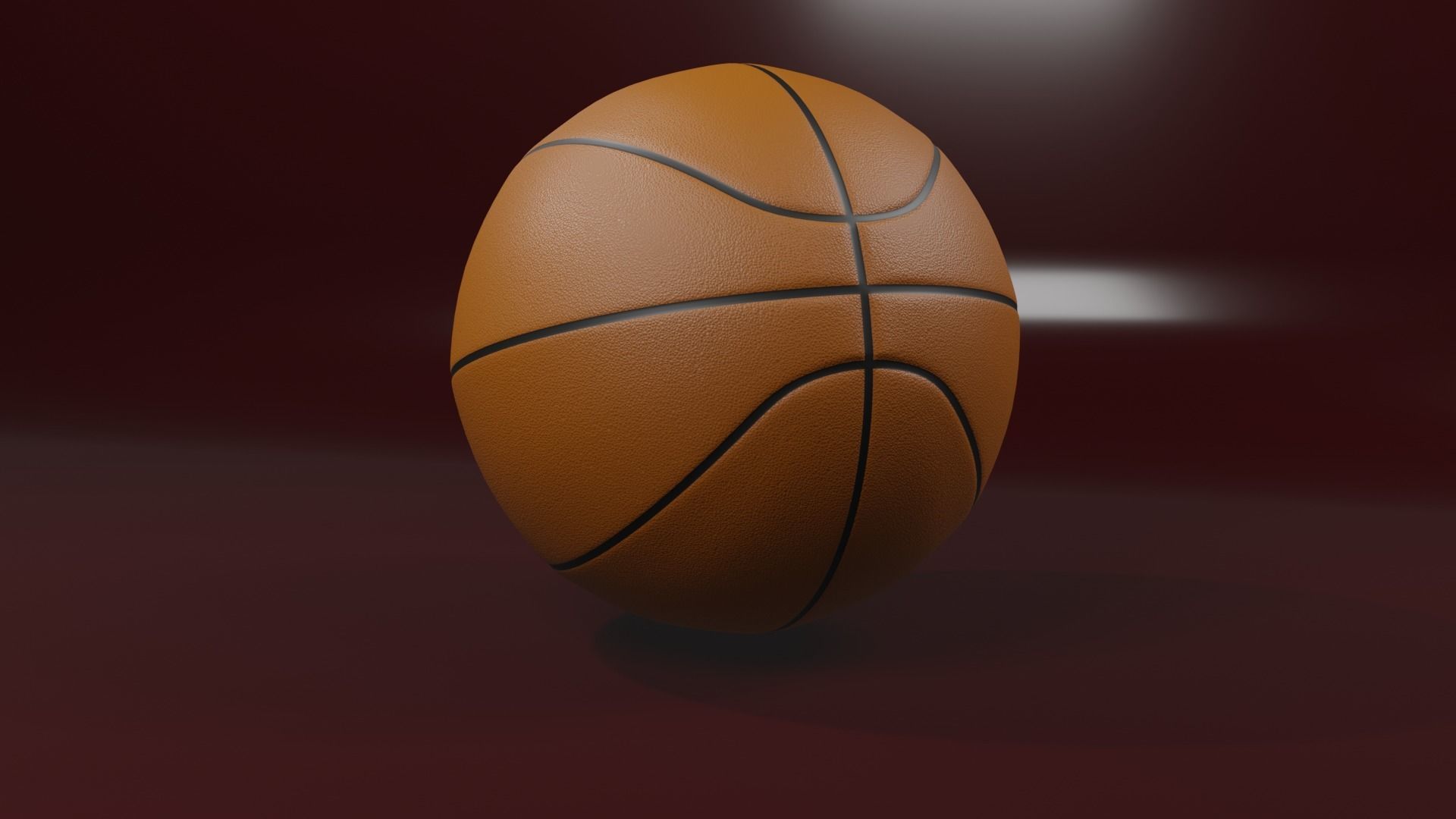 Basketball low-poly Low-poly 3D model_1