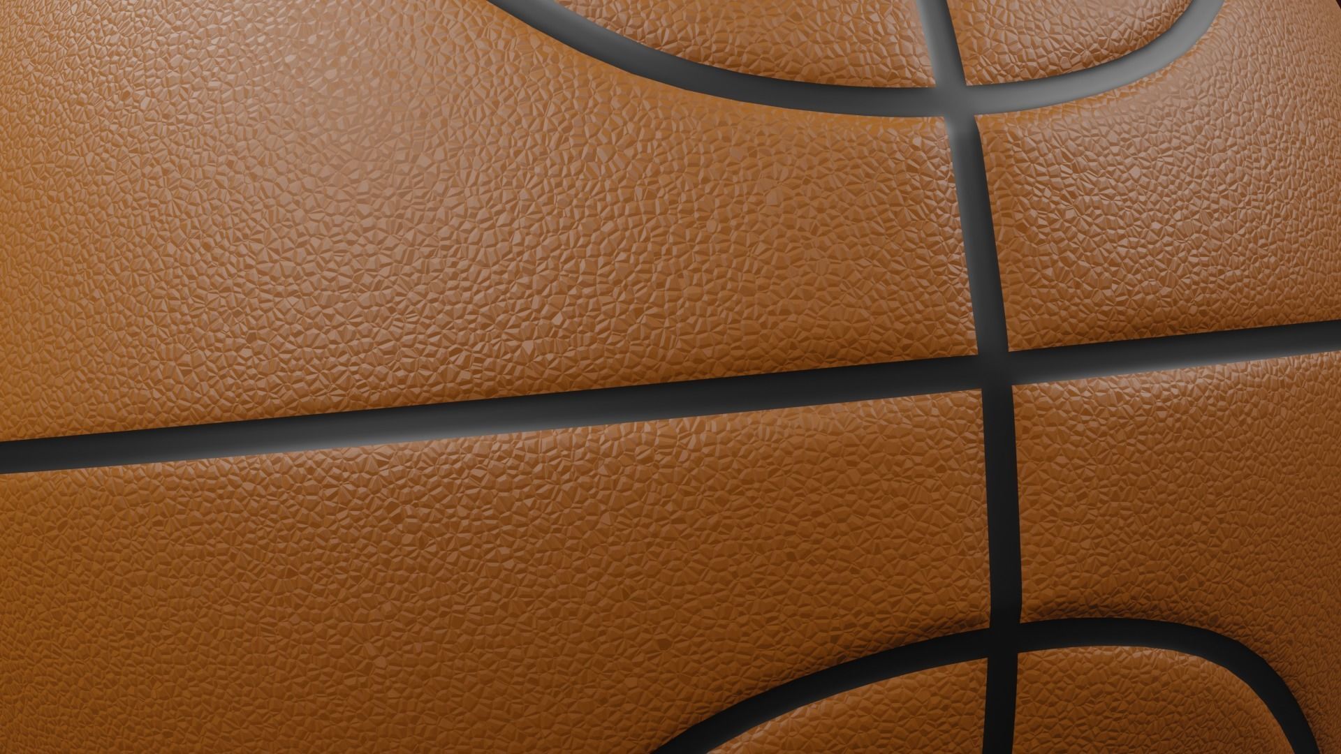 Basketball low-poly Low-poly 3D model_2