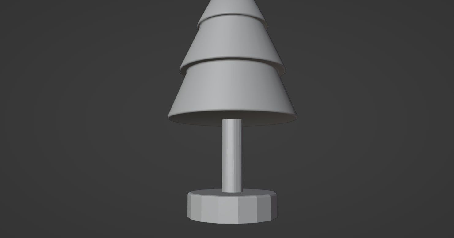 Christmas Tree Figurine Low poly Low-poly 3D model_10