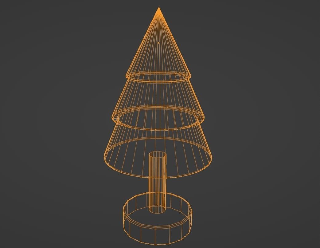 Christmas Tree Figurine Low poly Low-poly 3D model_12