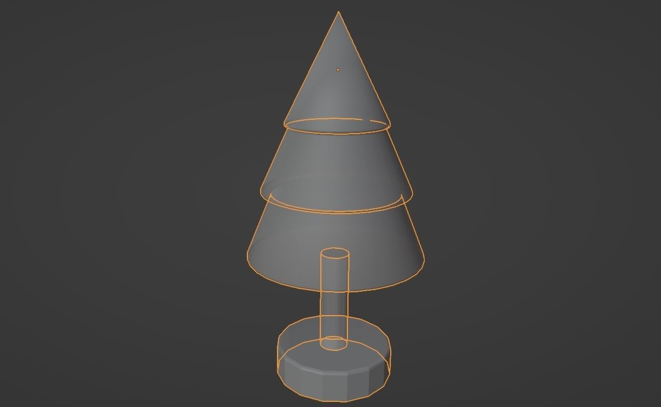 Christmas Tree Figurine Low poly Low-poly 3D model_11