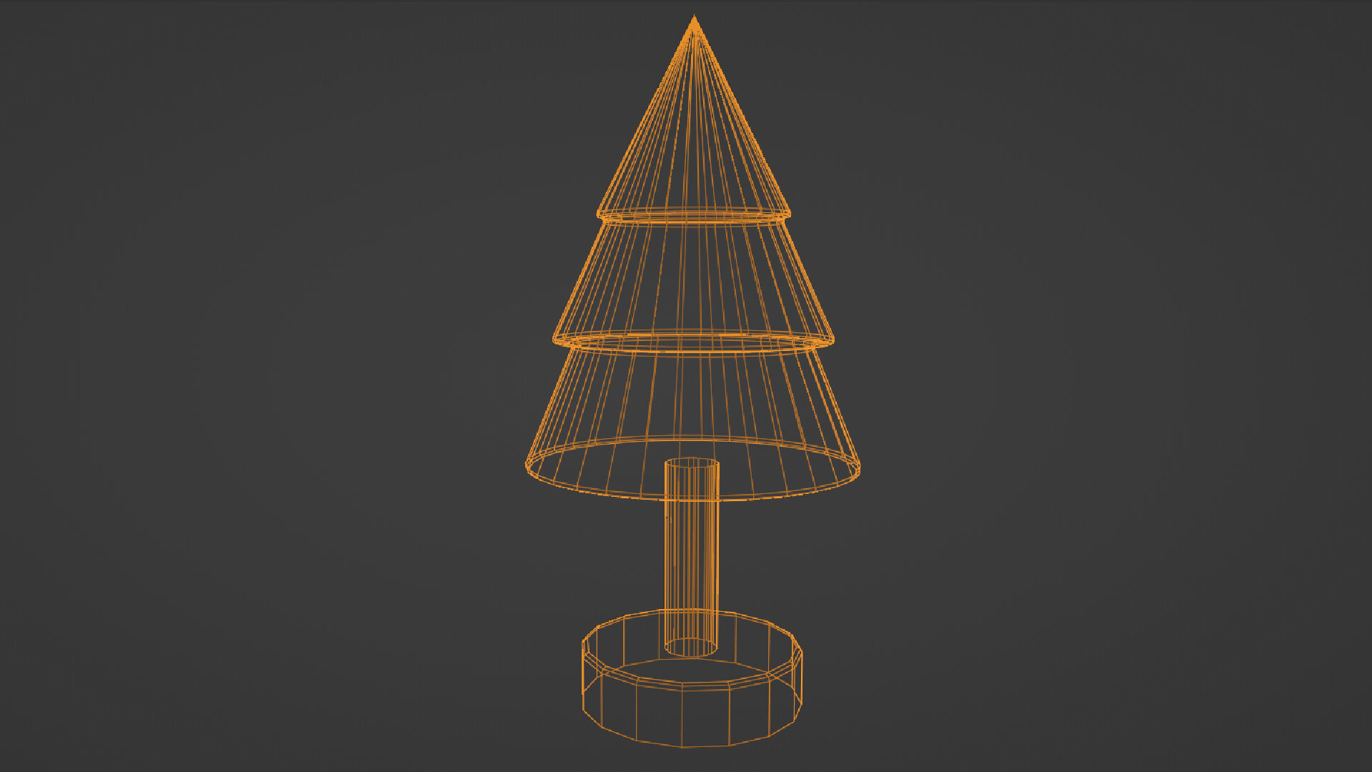 Christmas Tree Figurine Low poly Low-poly 3D model_16