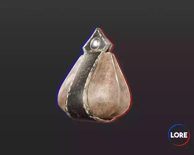 Medieval Elegant Accessory Coinpurse Low-poly 3D model