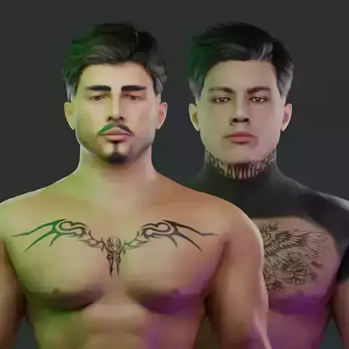 X2 MALE AVATAR BASED IN AVATURN - S Y - edition FREE CHARACTER Free low-poly 3D model