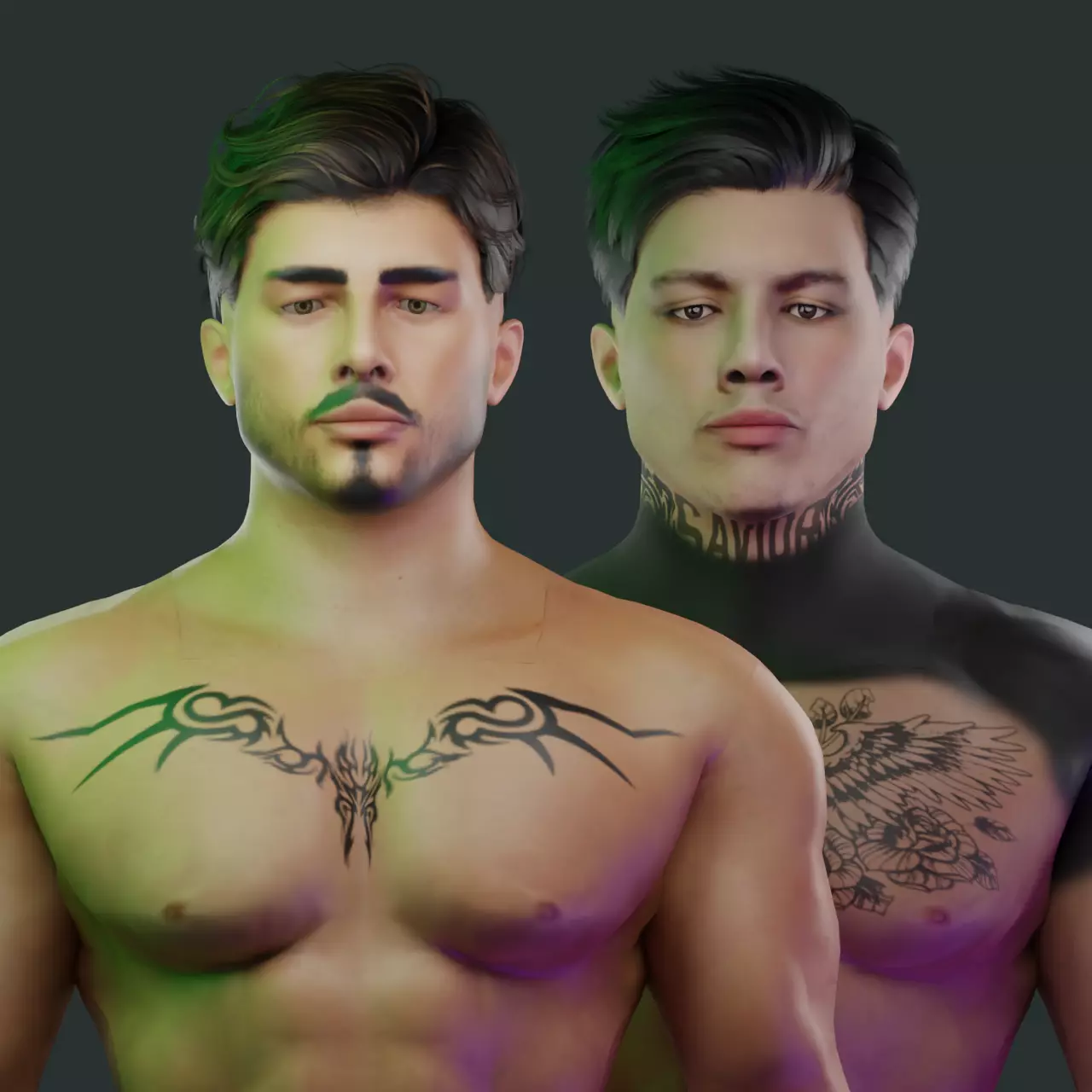 X2 MALE AVATAR BASED IN AVATURN - S Y - edition FREE CHARACTER Free low-poly 3D model_0