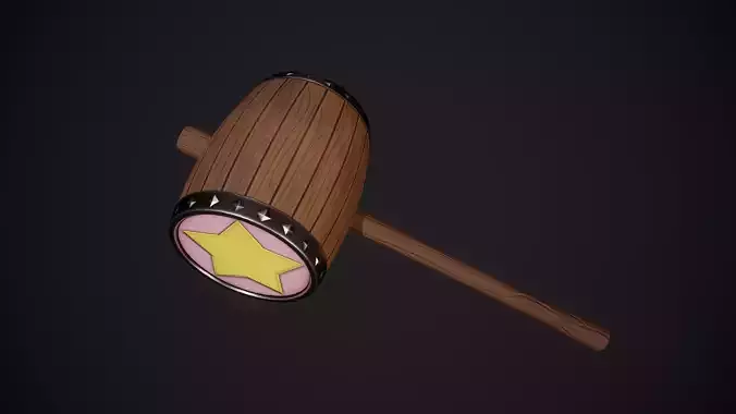 Stylized King DeDeDe Hammer 3D print model