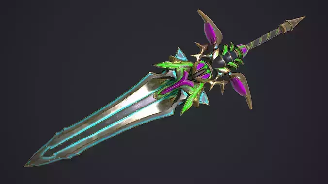 Fantasy Sword 19 3D Model