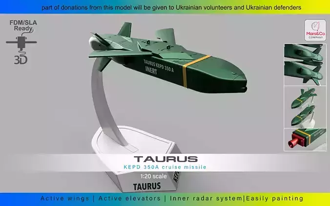 TAURUS KEPD 350 CRUISE MISSILE HIGH QUALITY 3D PRINT MODEL 3D print model