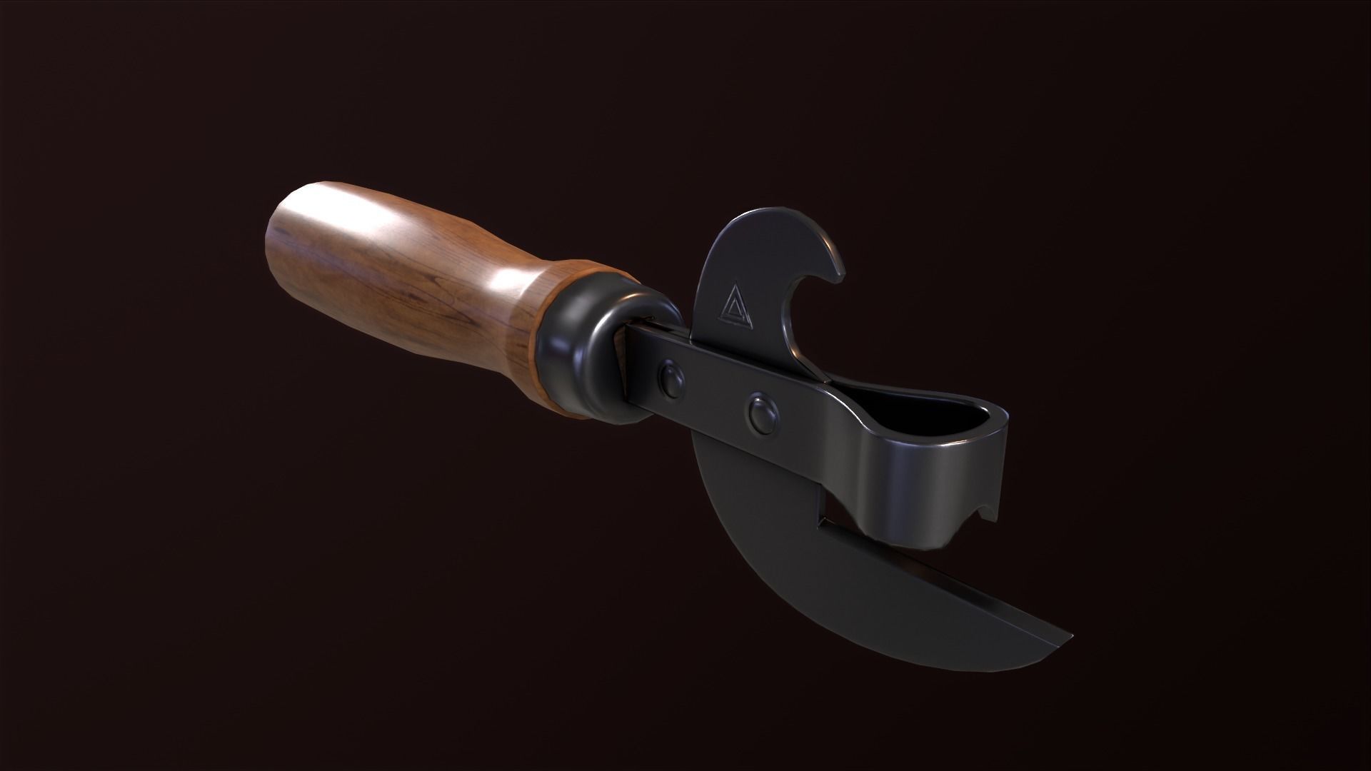 Can opener pack pristin worn damage Low-poly 3D model_9