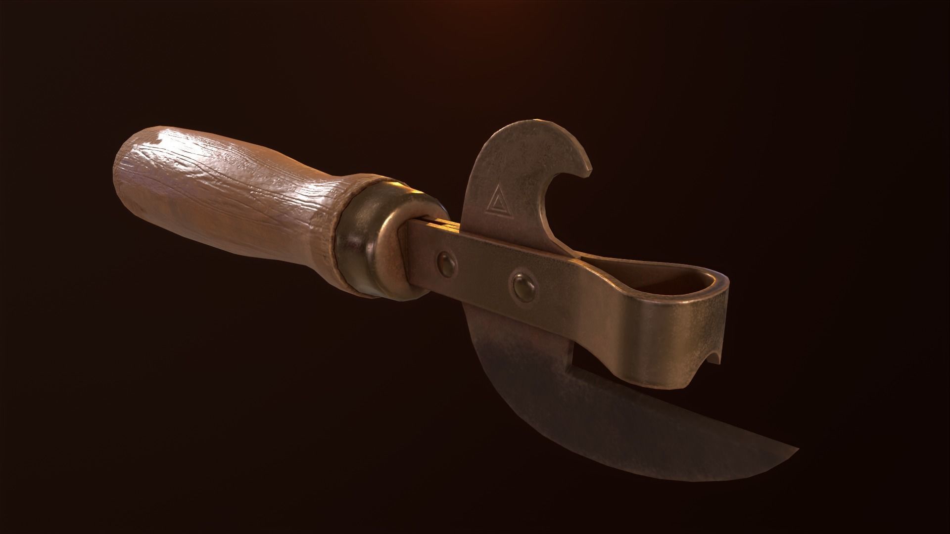 Can opener pack pristin worn damage Low-poly 3D model_12