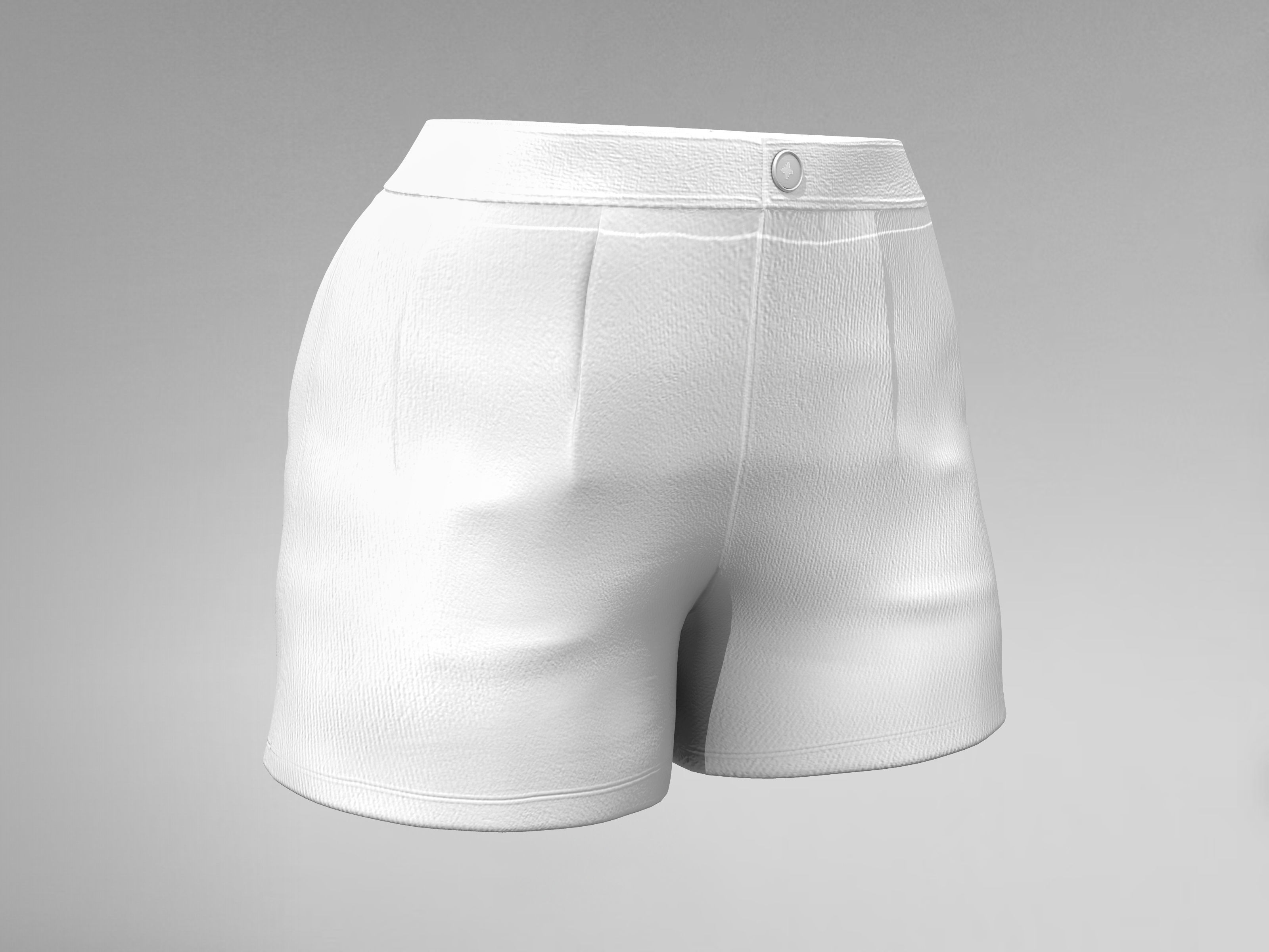 Womens Classic Shorts Low-poly 3D model_5