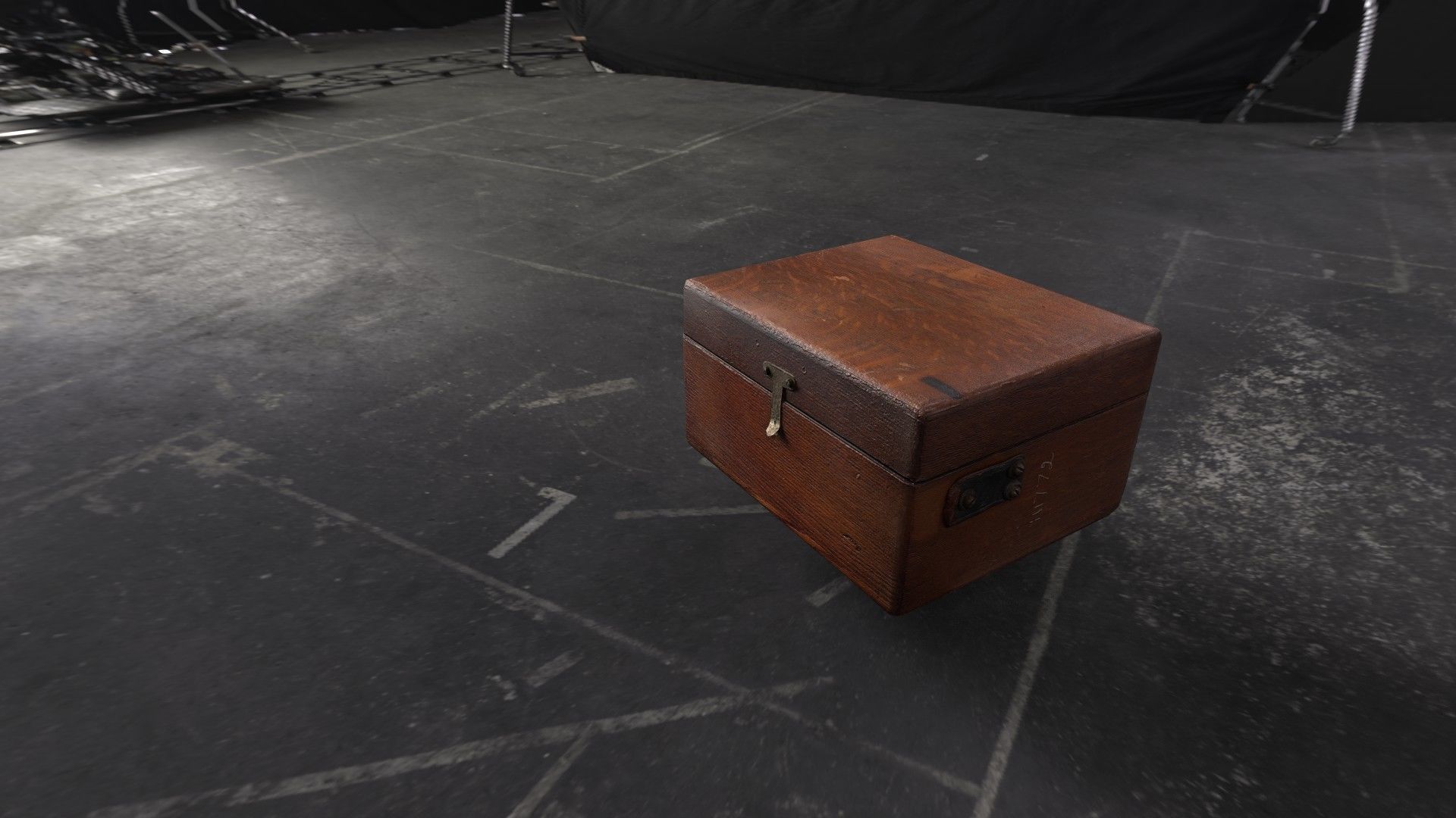 Scanned Antique Wooden Boxes Low-poly 3D model_2