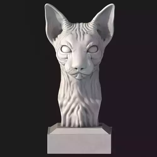 SPHYNX CAT SCULPTED - NO SUPPORTS 3D print model