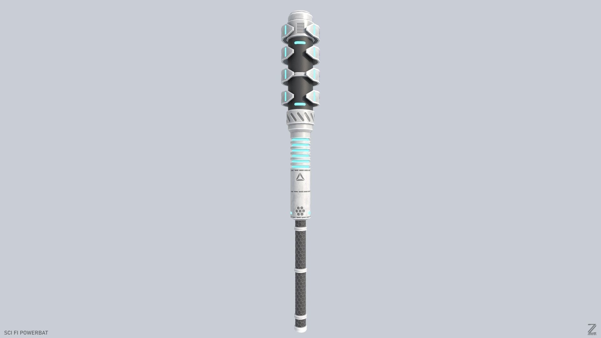 Scifi Powerbat Low-poly 3D model_1
