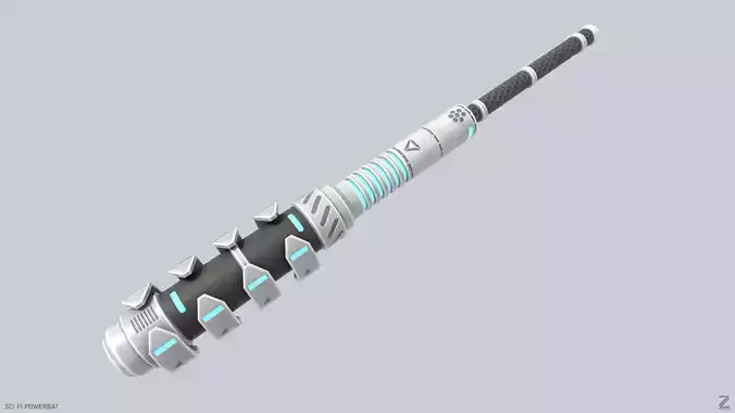 Scifi Powerbat Low-poly 3D model