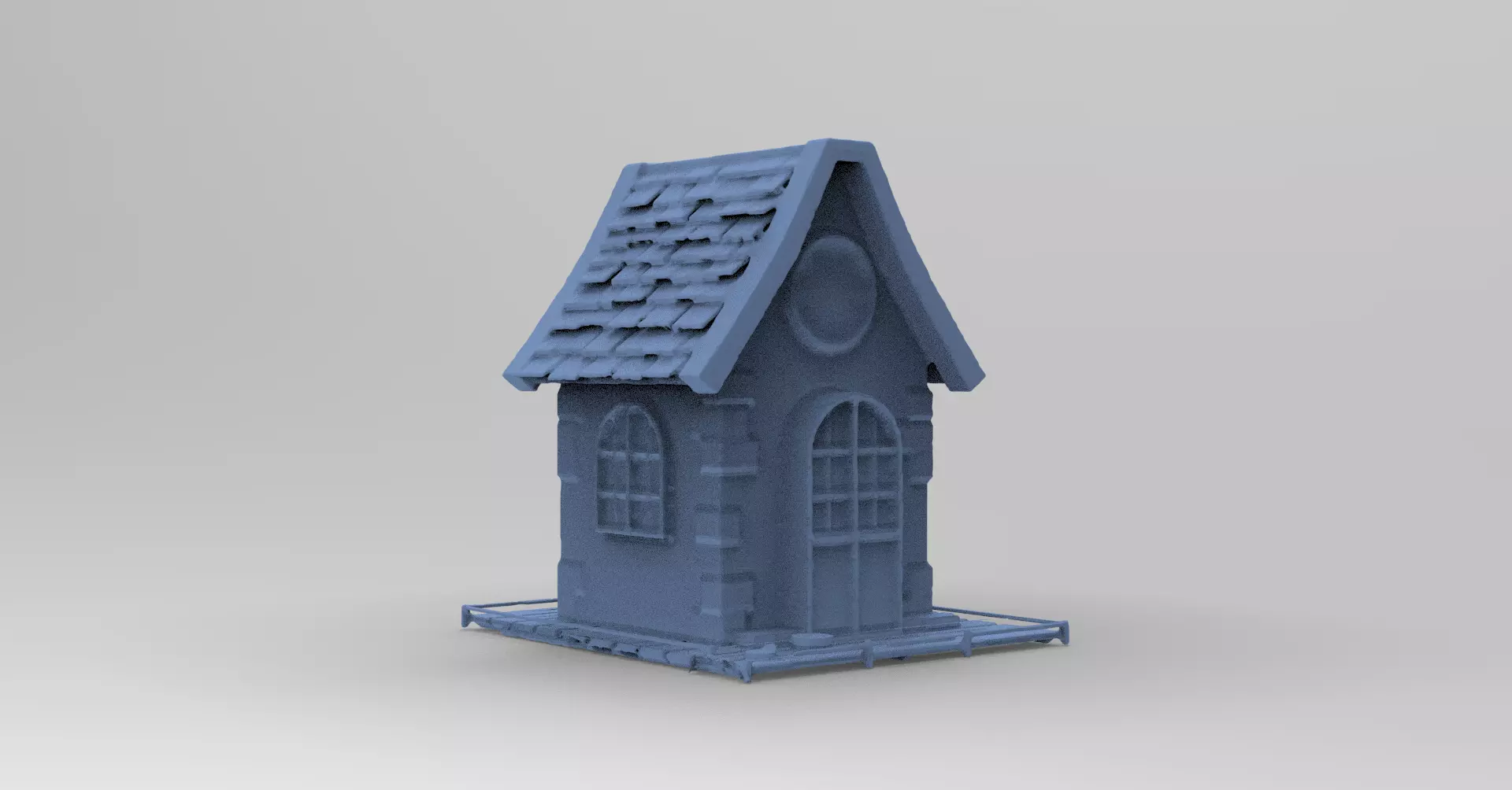 Treehouse Top low poly  3D model_0