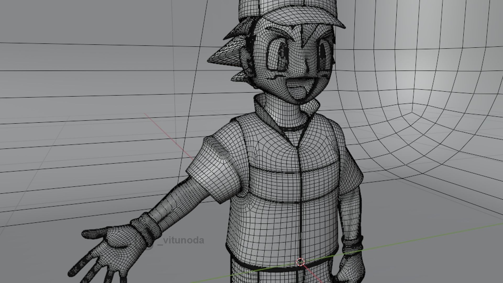 Ash Ketchum Pokemon 3D model_11