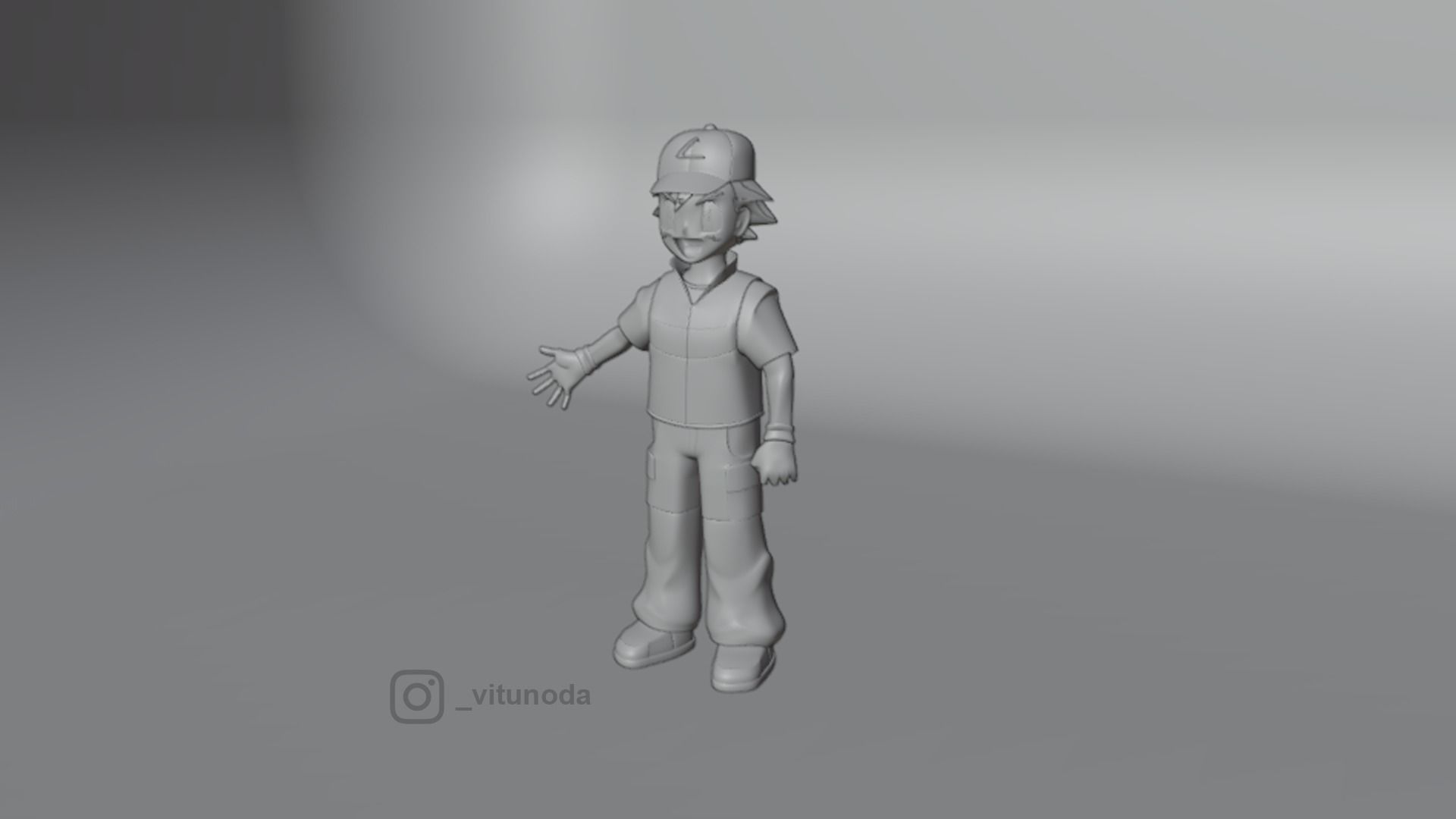 Ash Ketchum Pokemon 3D model_9