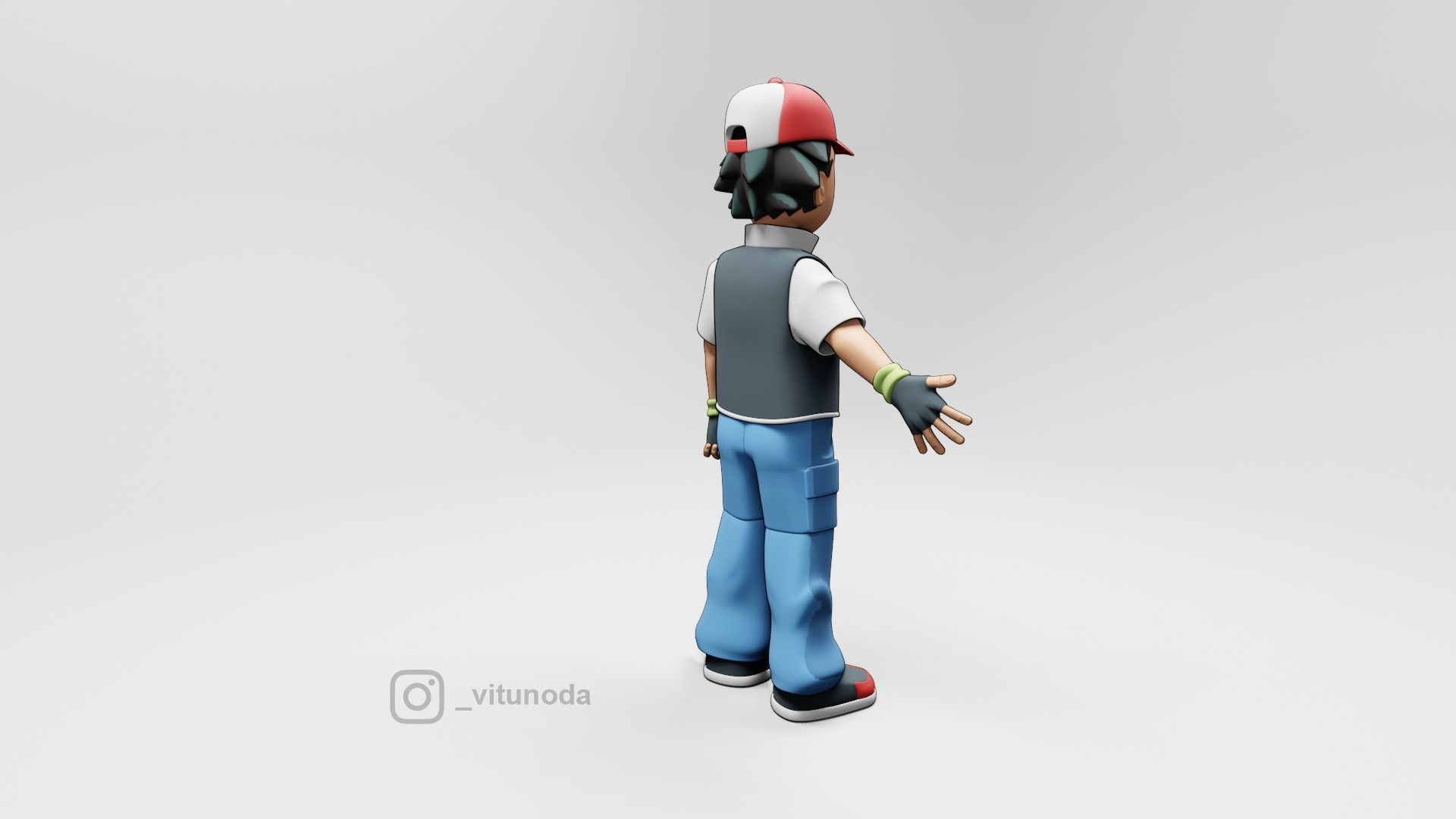Ash Ketchum Pokemon 3D model_2