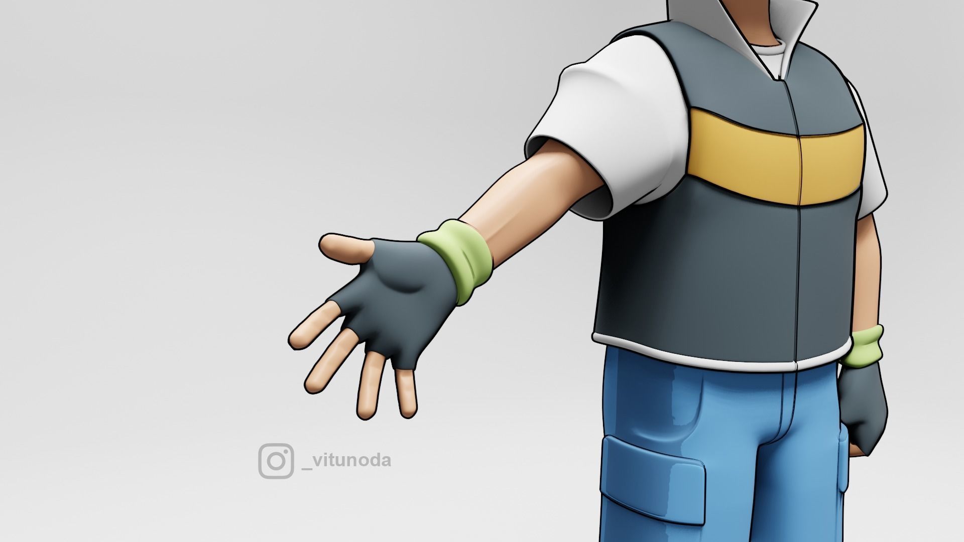 Ash Ketchum Pokemon 3D model_5
