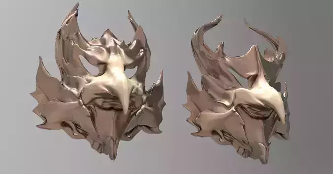 Crow Masks 2 designs 3 3D model