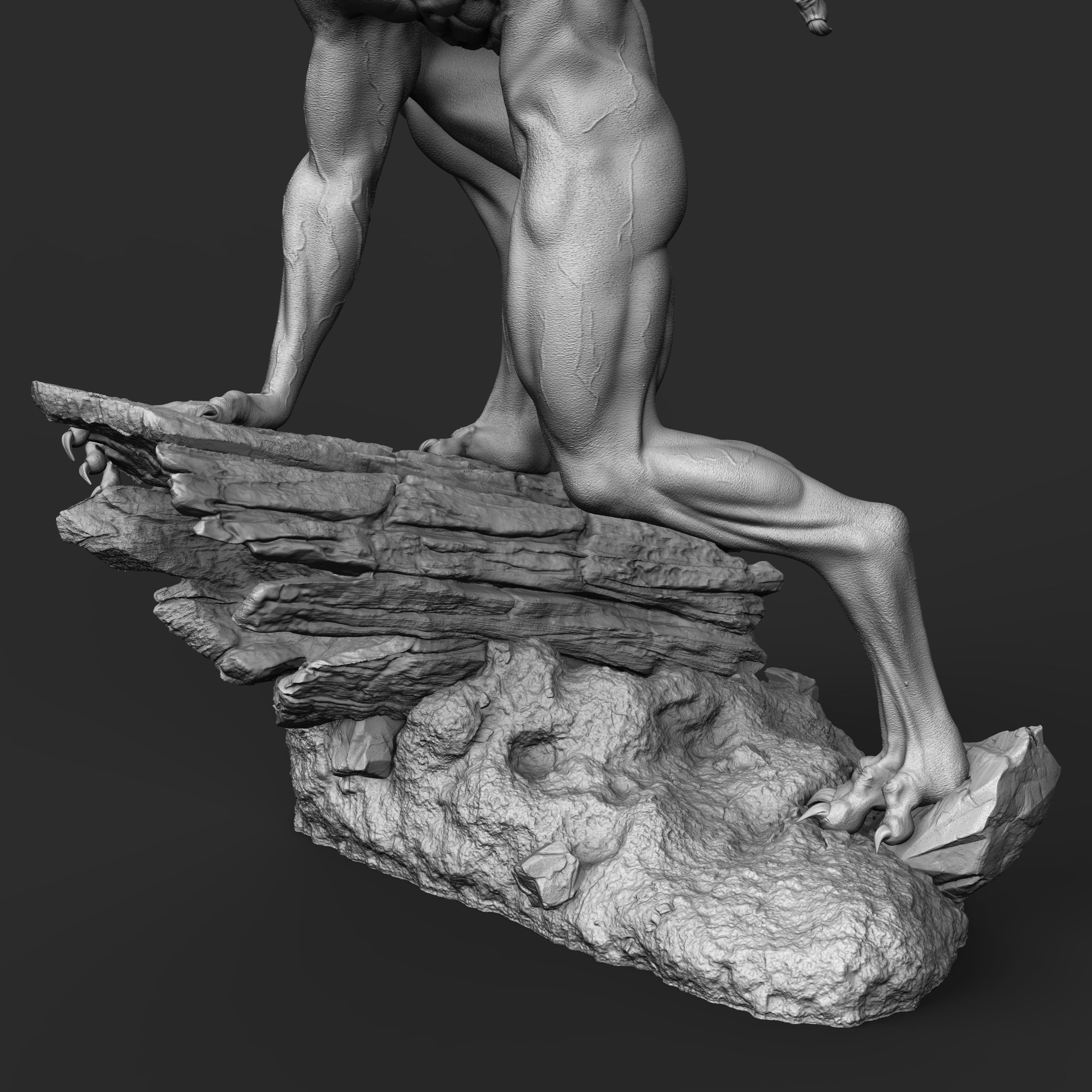 Werewolf Lupin 3D print model_7