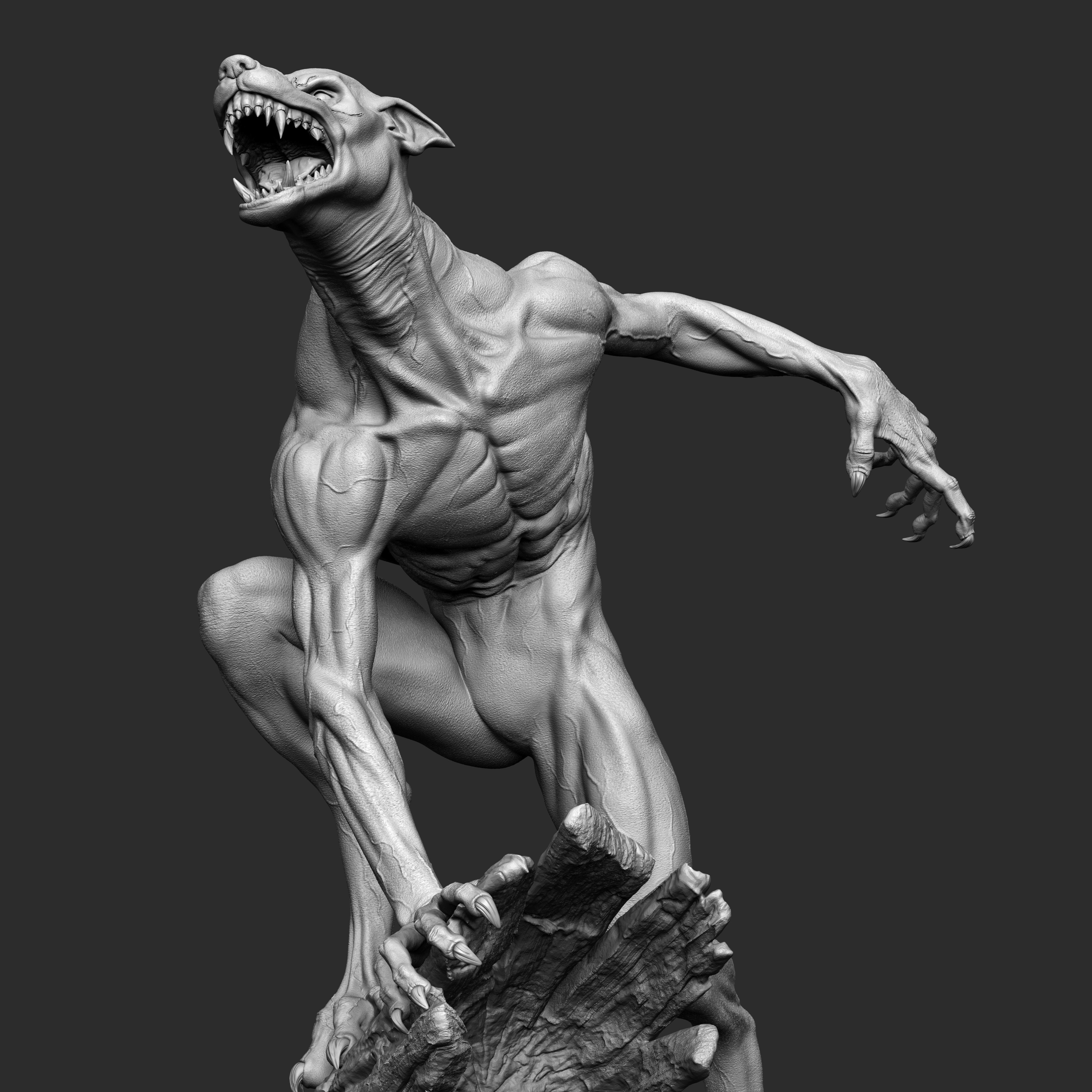 Werewolf Lupin 3D print model_5