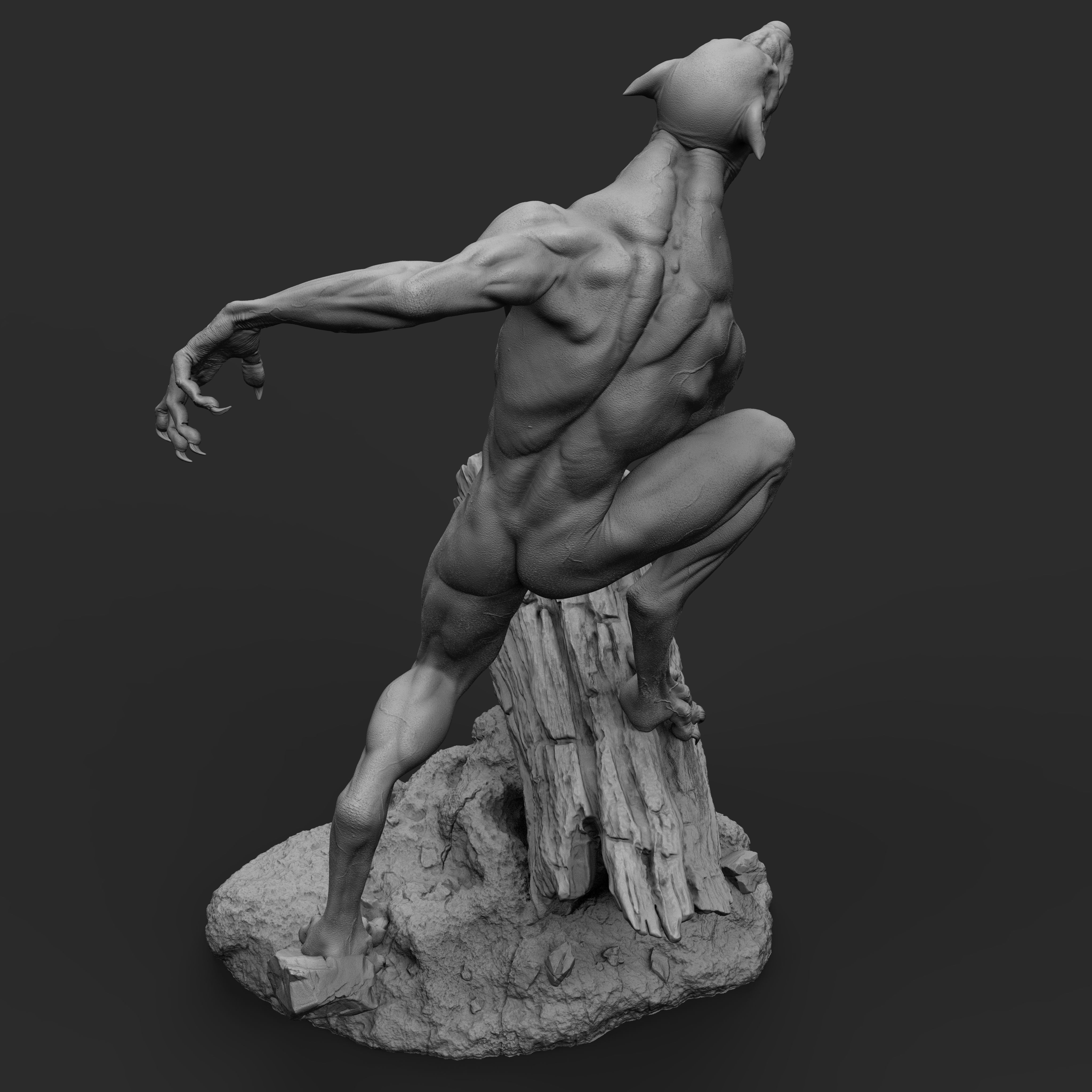 Werewolf Lupin 3D print model_8