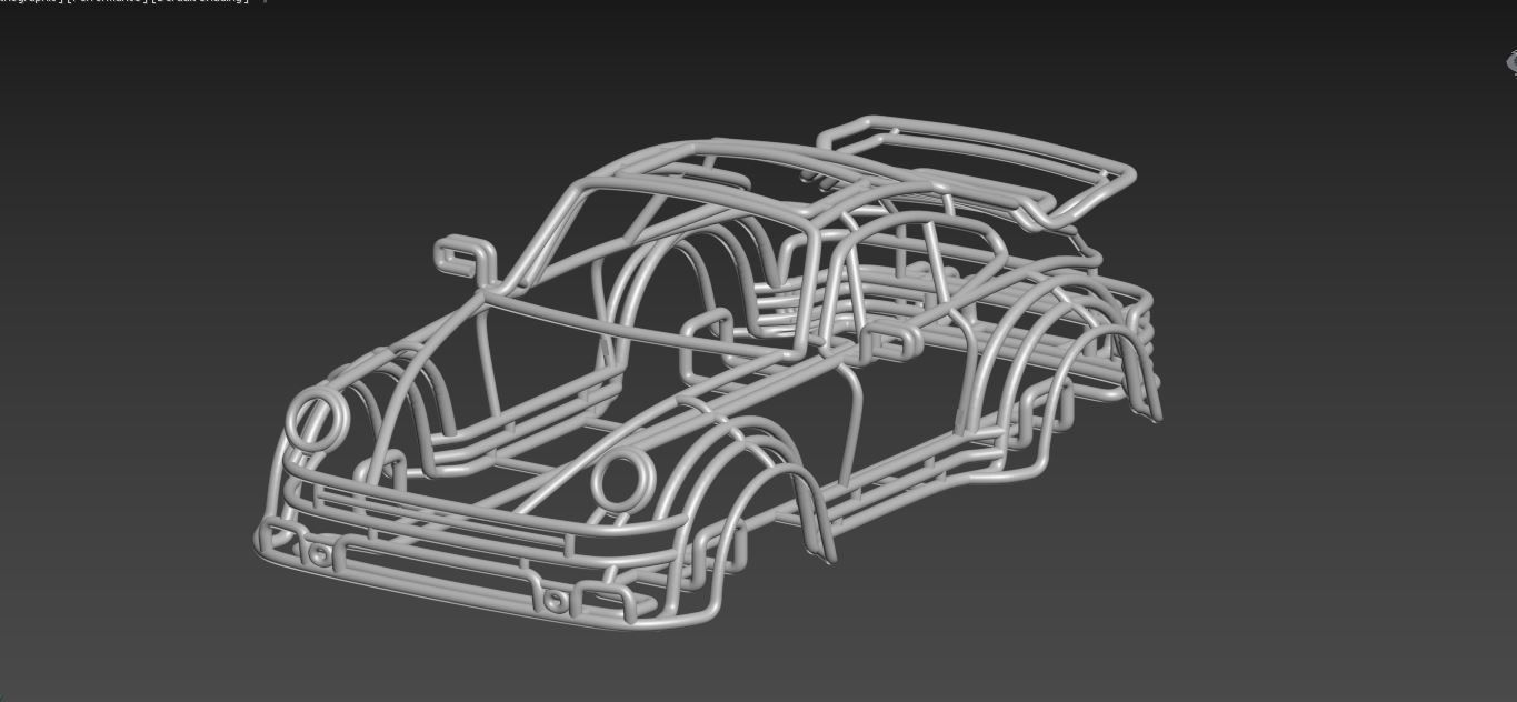 Porsche 911 Wireframe VER 1 3D model 3D printable | CGTrader