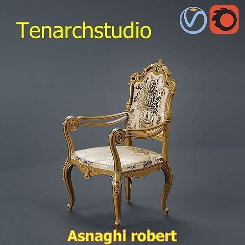 tenarchstudio Asnaghi Robert Armchair Vraycorona renderready  3D model