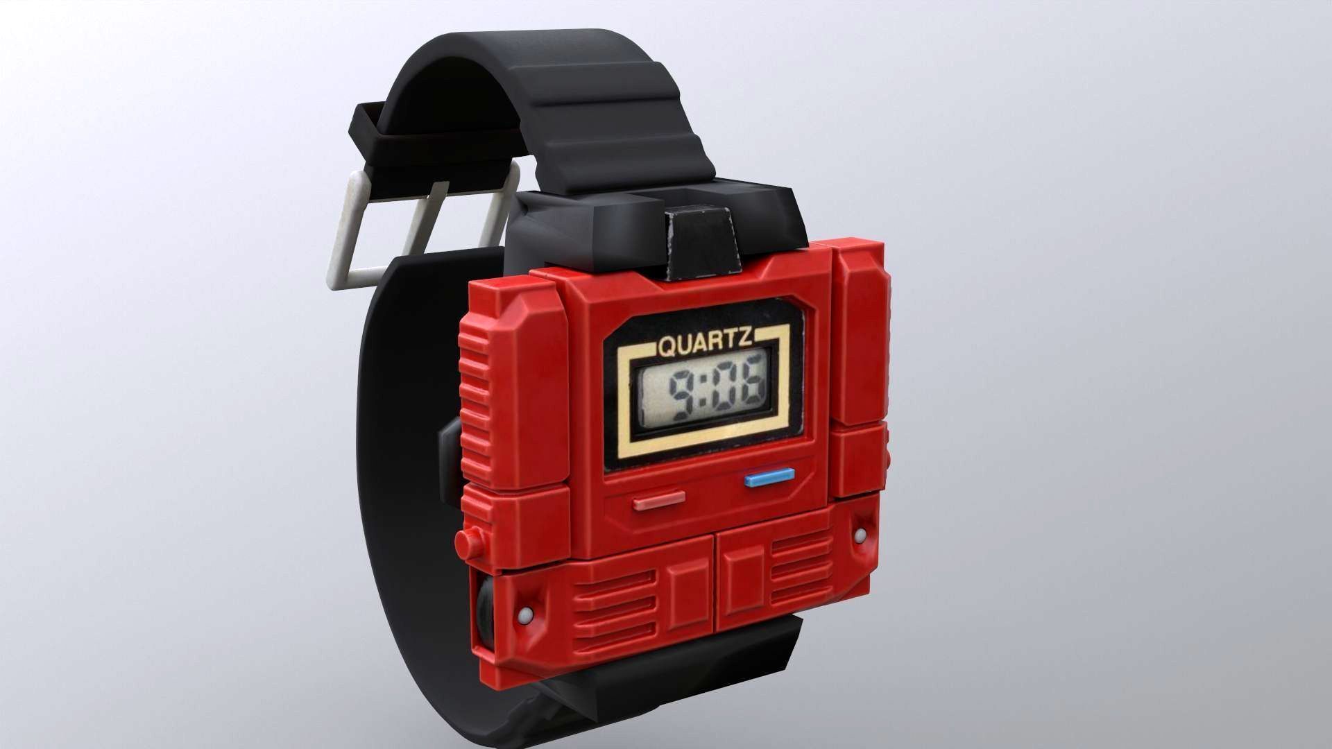 The Robot Watch renderable Low-poly 3D model_10