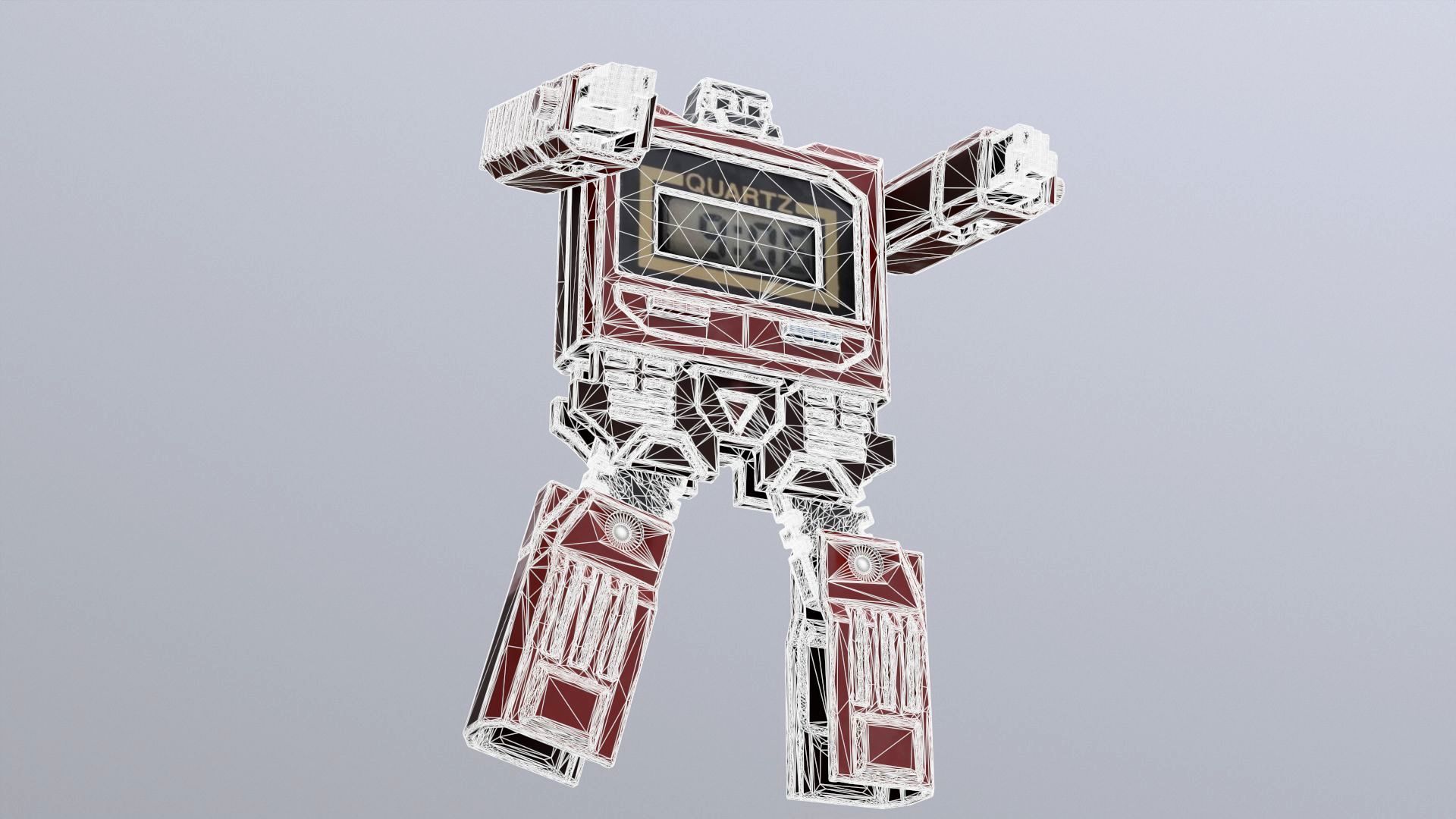 The Robot Watch renderable Low-poly 3D model_22