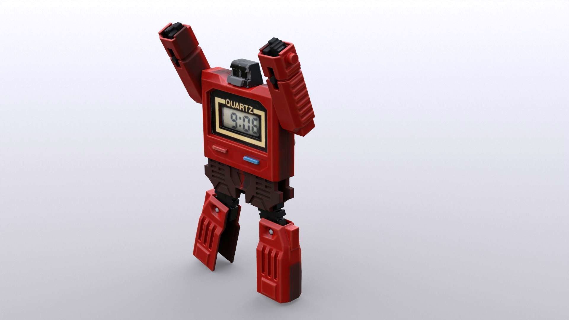 The Robot Watch renderable Low-poly 3D model_12