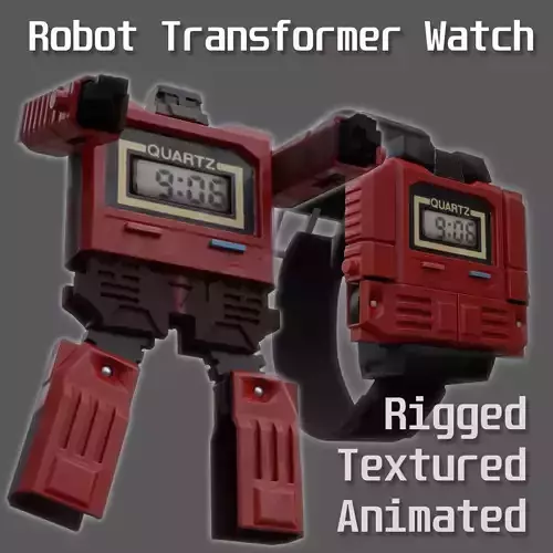 The Robot Watch renderable Low-poly 3D model