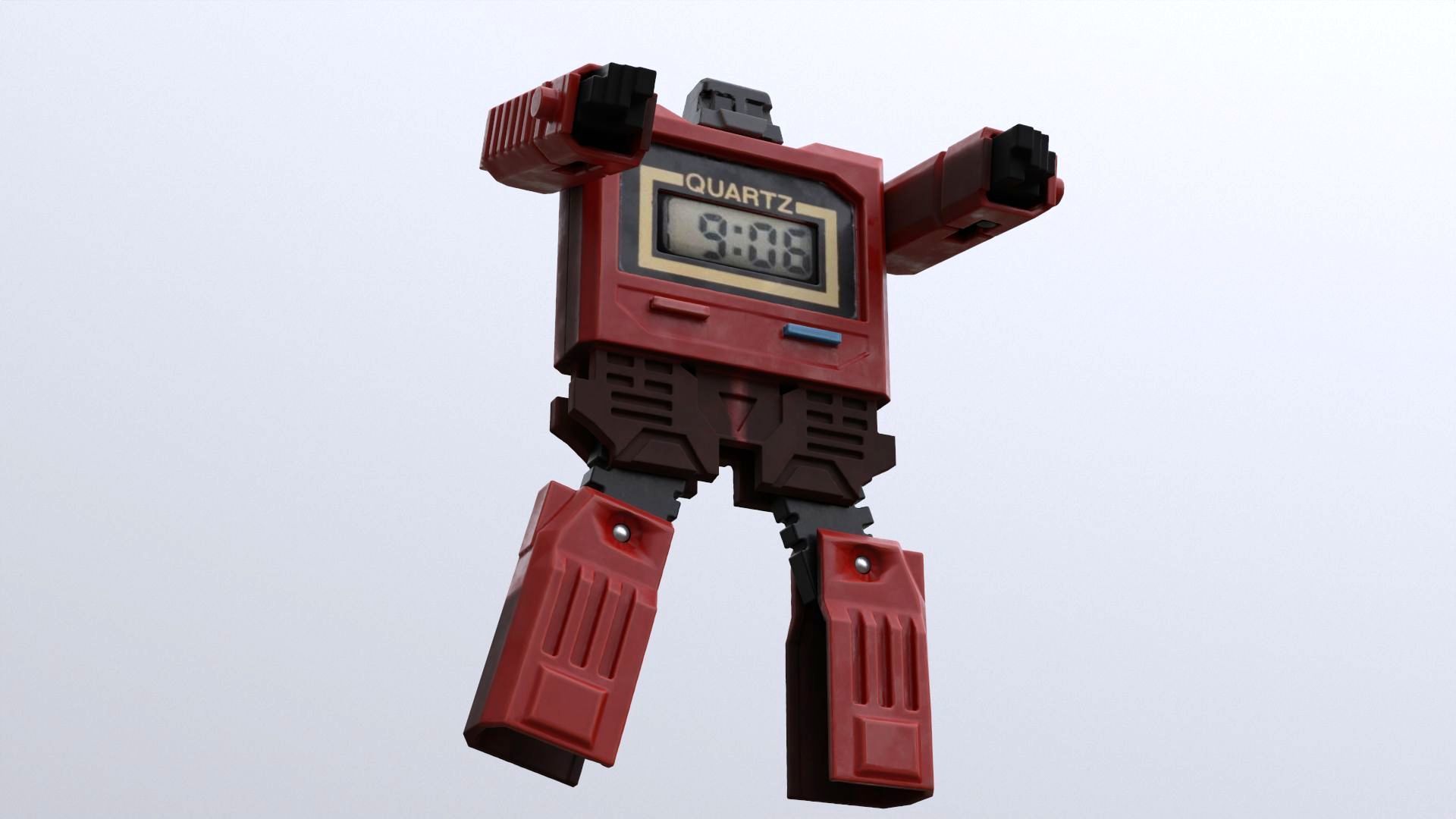 The Robot Watch renderable Low-poly 3D model_21