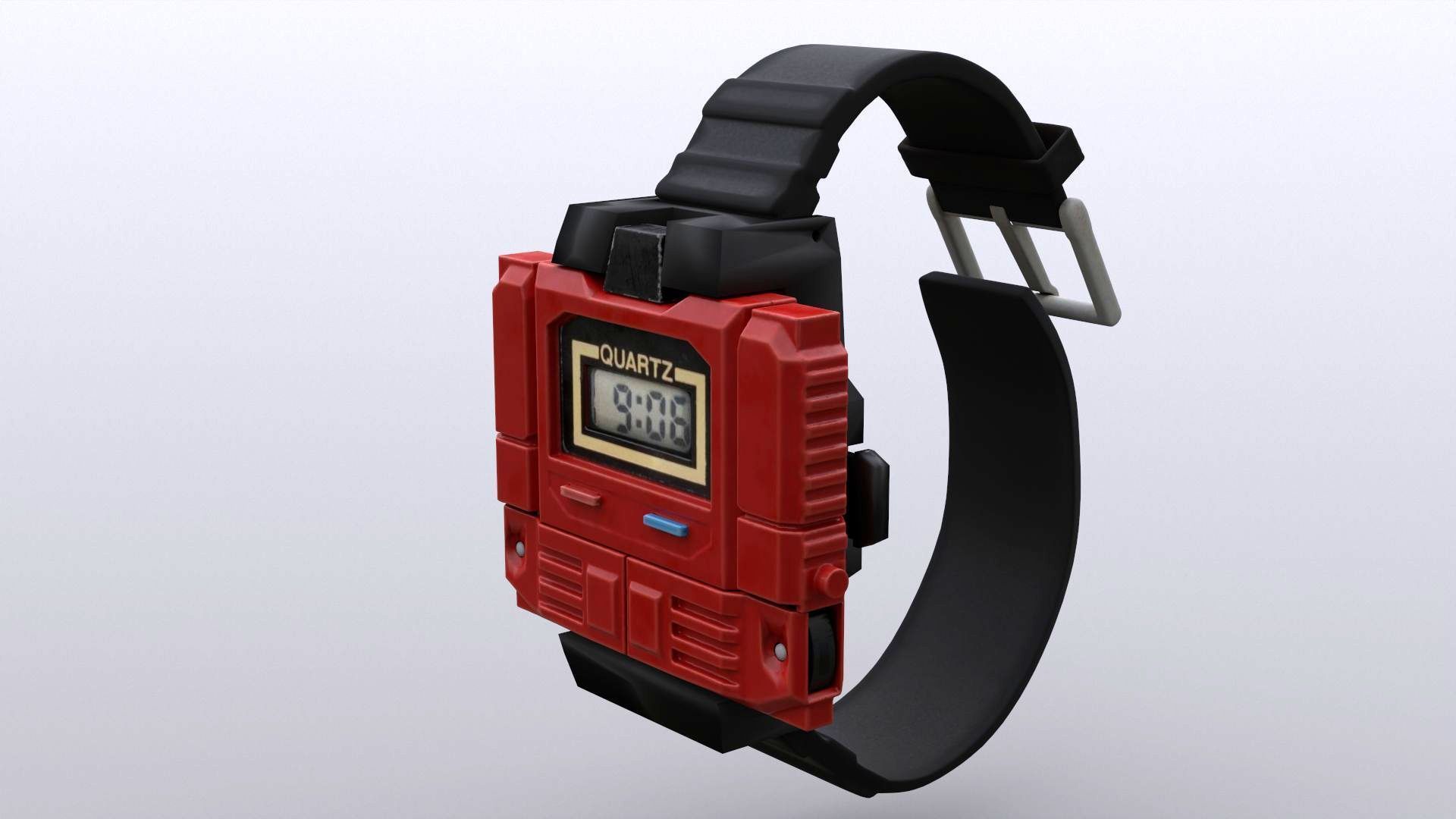The Robot Watch renderable Low-poly 3D model_1