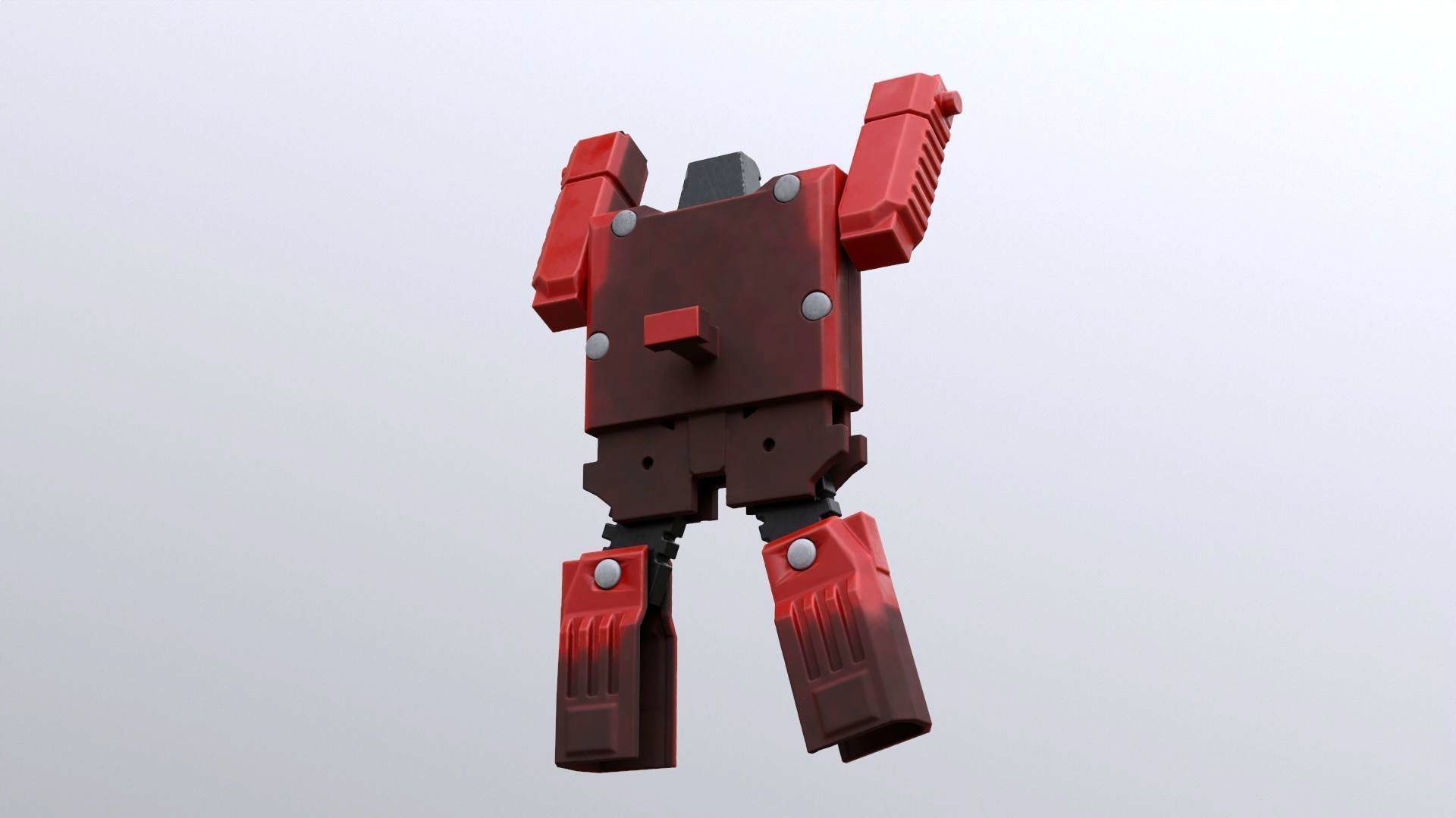 The Robot Watch renderable Low-poly 3D model_8