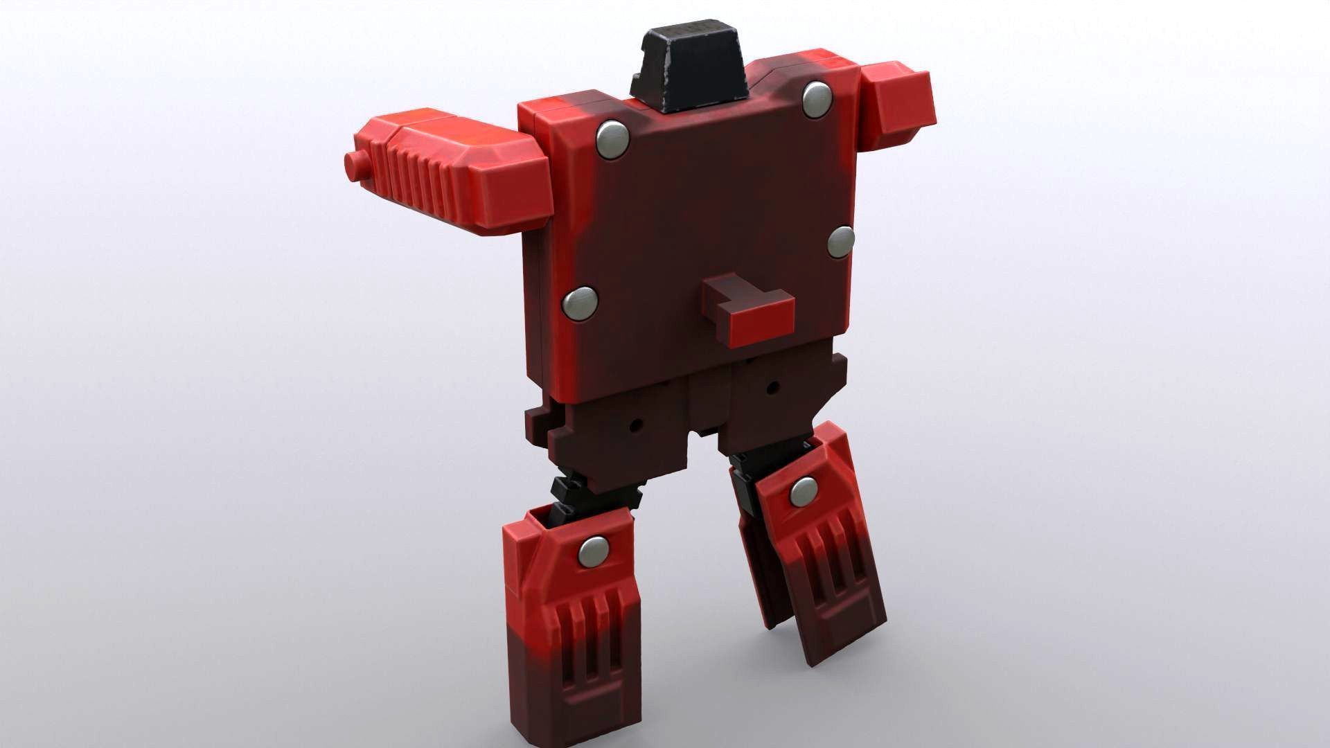The Robot Watch renderable Low-poly 3D model_3
