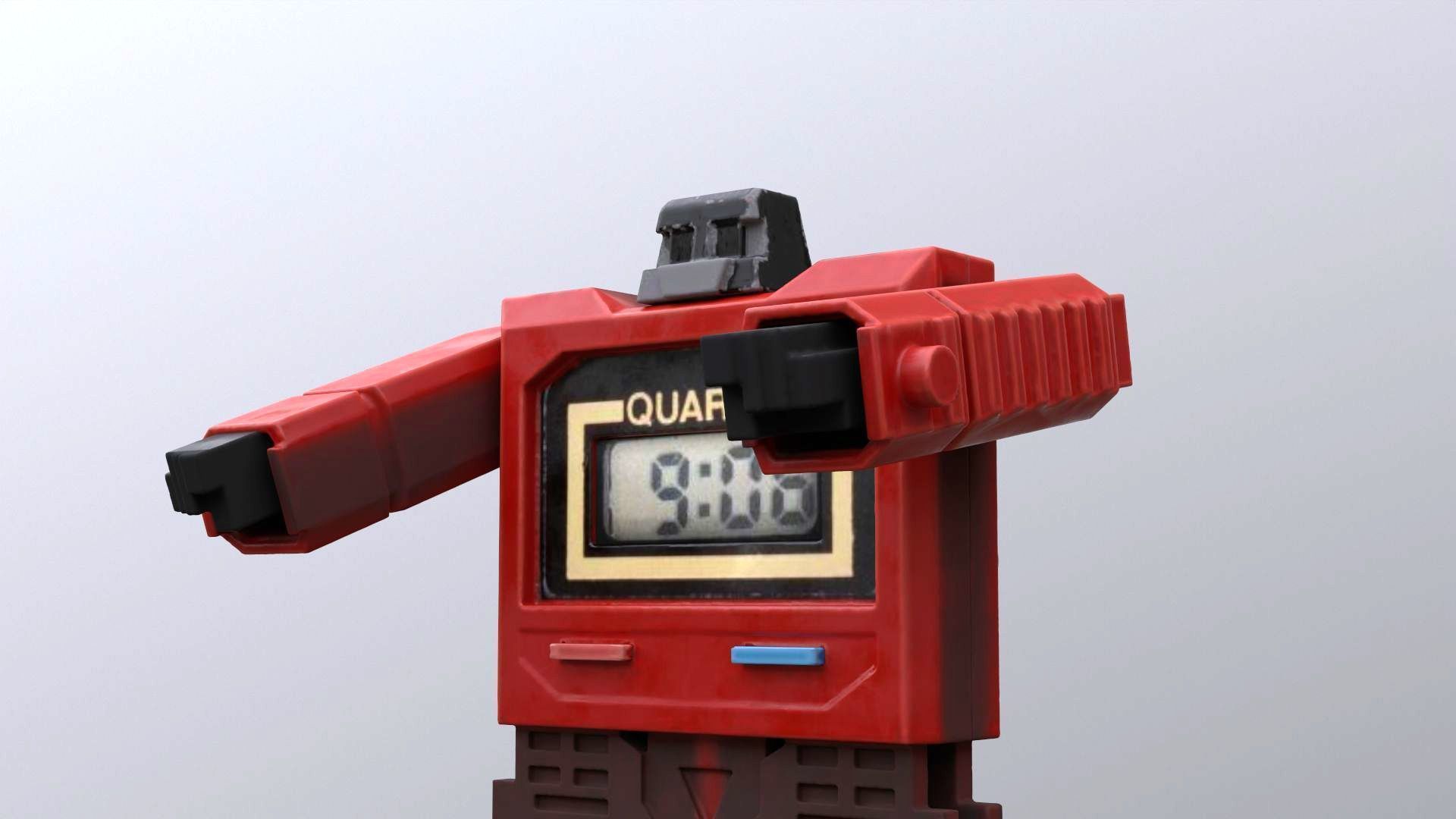 The Robot Watch renderable Low-poly 3D model_5