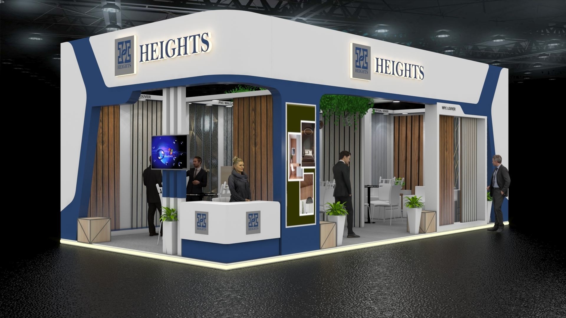 10 mtr x 5 mtr Exhibition Stand 3D print model_1