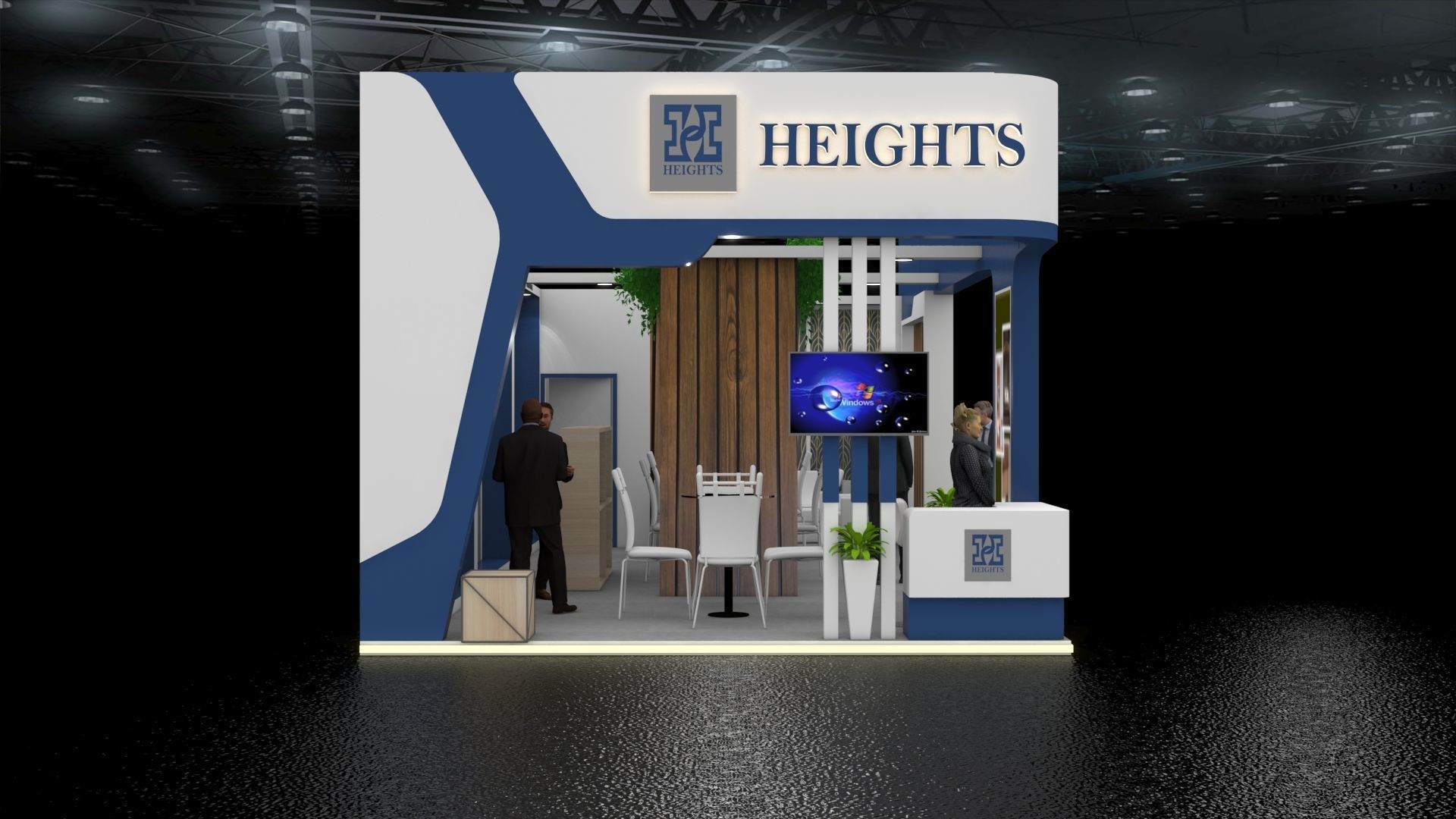 10 mtr x 5 mtr Exhibition Stand 3D print model_2