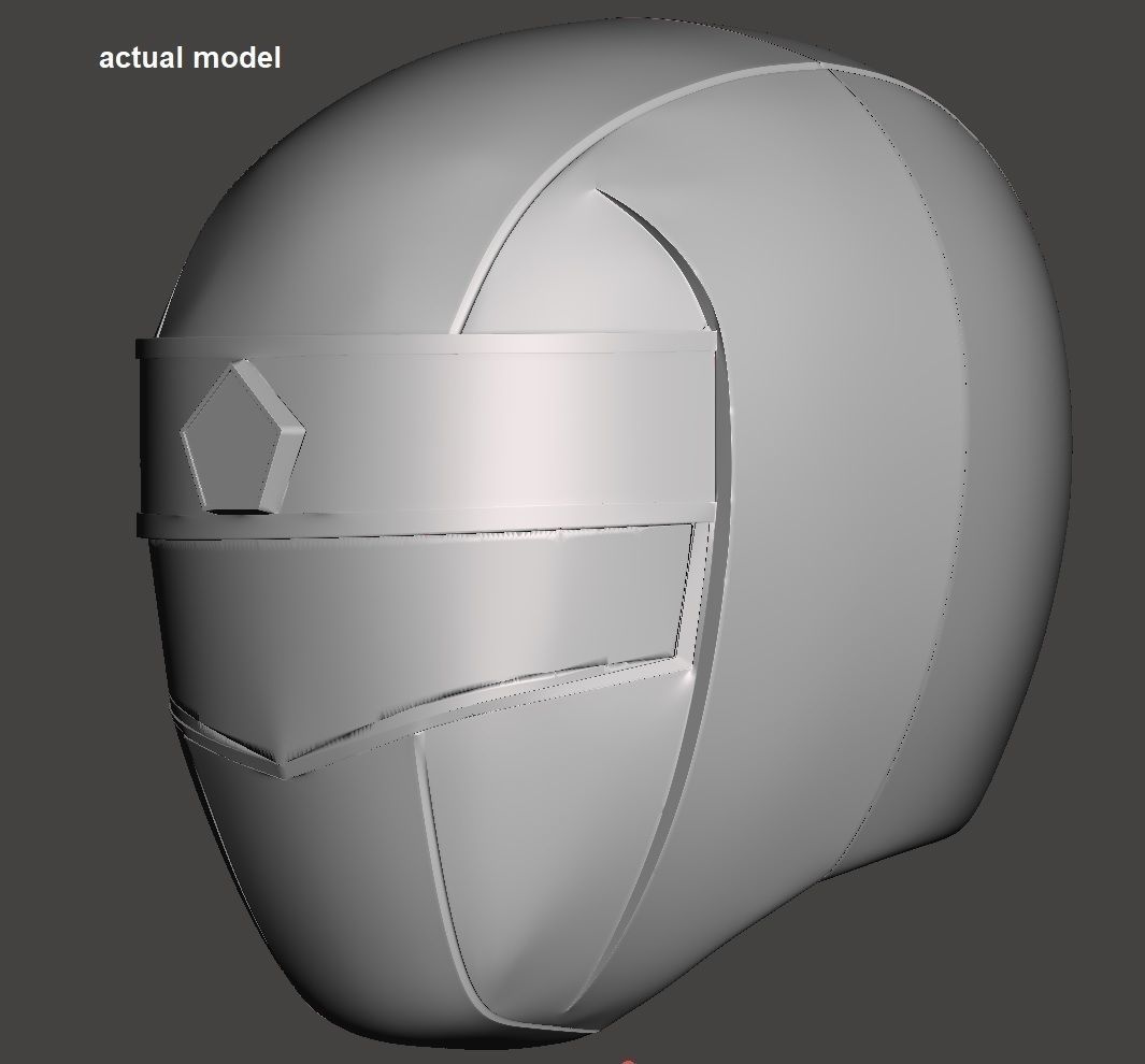 Power Rangers Alien MMPR Black Ranger helmet 3D print model_6