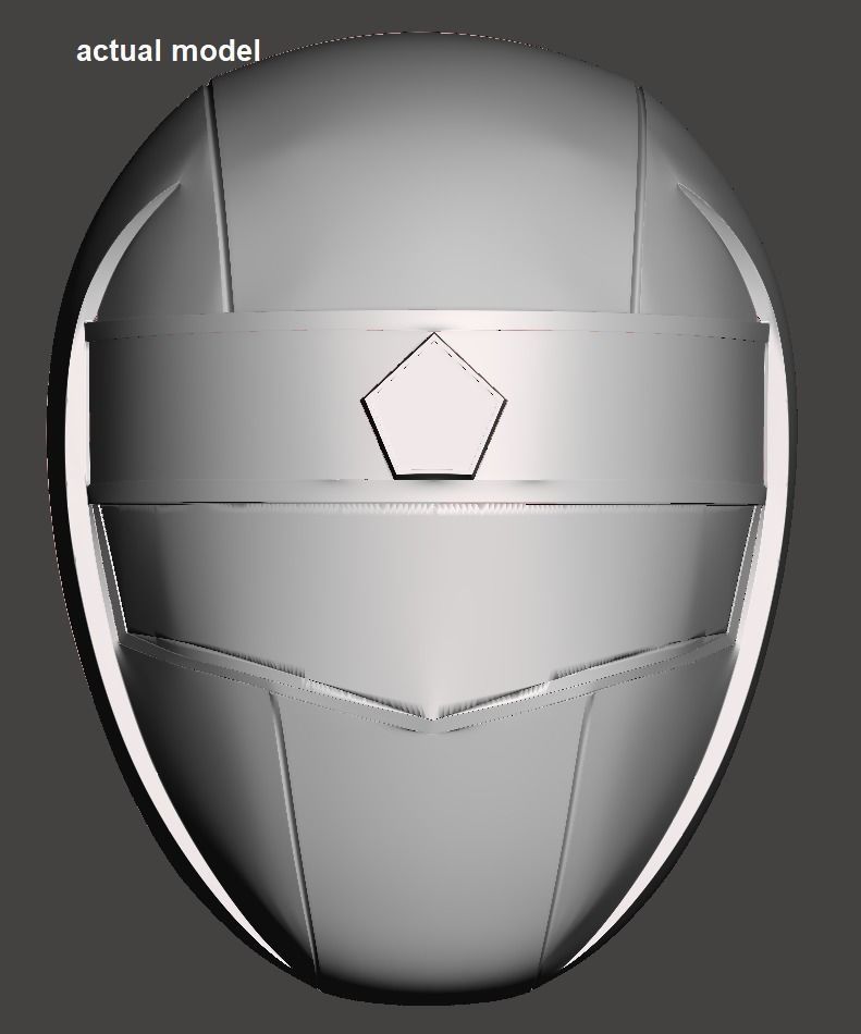 Power Rangers Alien MMPR Black Ranger helmet 3D print model_5