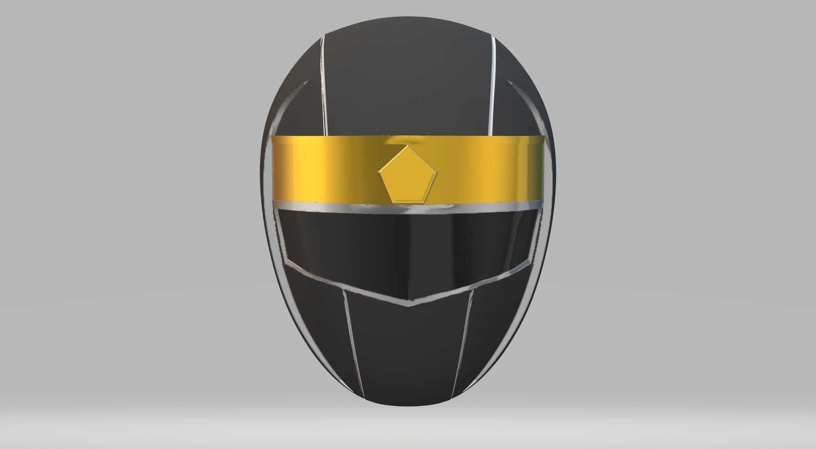 Power Rangers Alien MMPR Black Ranger helmet 3D print model_2